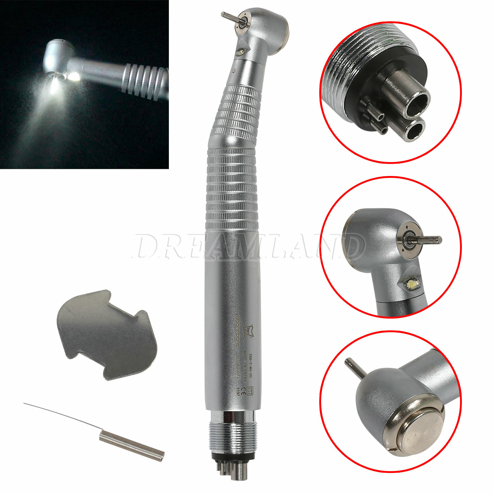 1-10 Dent LED E-generator High Speed Handpiece Internal triple spray 2/4H S-T2
