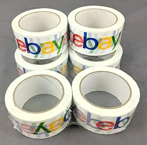 6 Rolls 2″ x 75 yds Official eBay Branded Packaging Packing Package Carton Tape