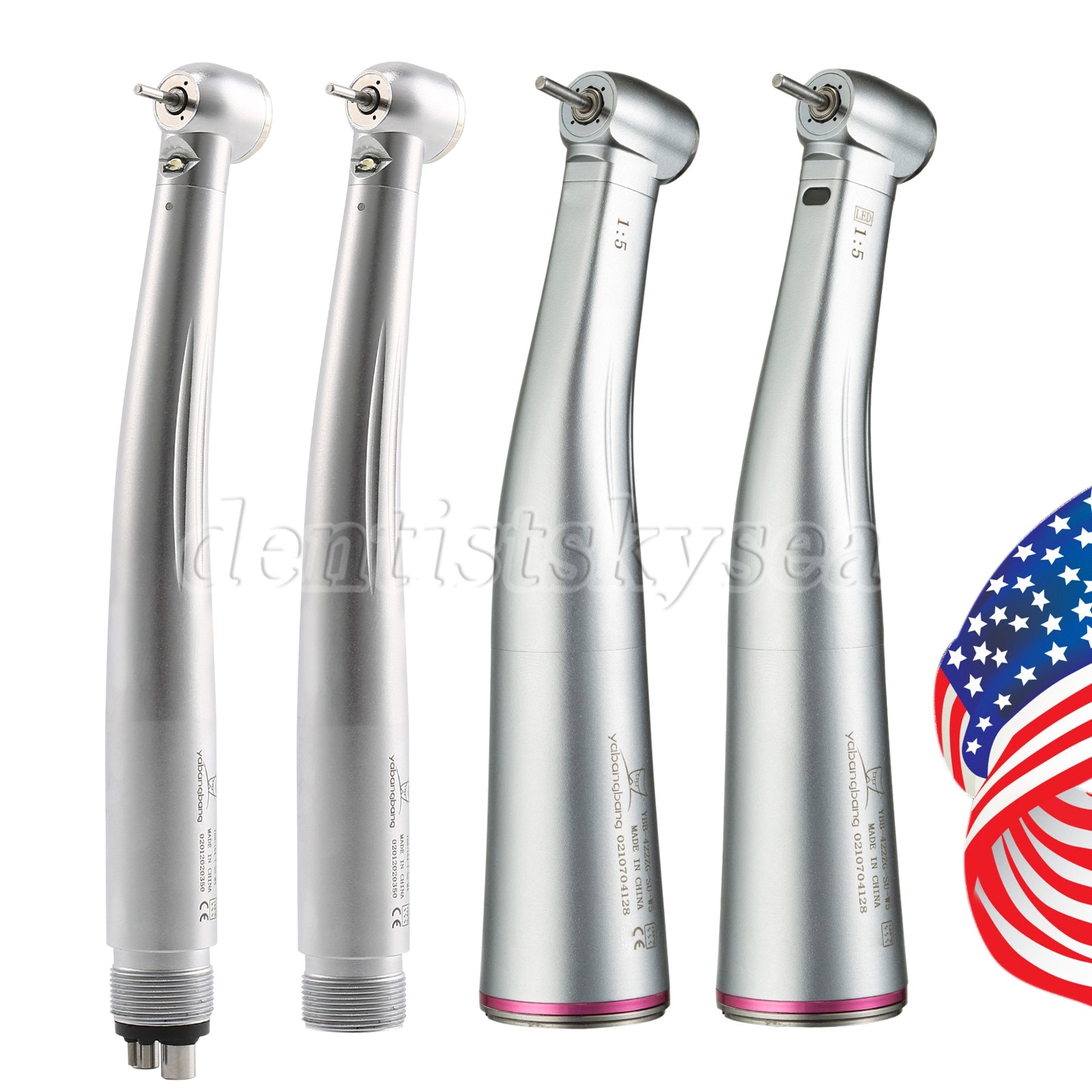 1:5 Contra Angle Optic LED / Fiber Optic Turbine/High Speed Handpiece YBM Dental