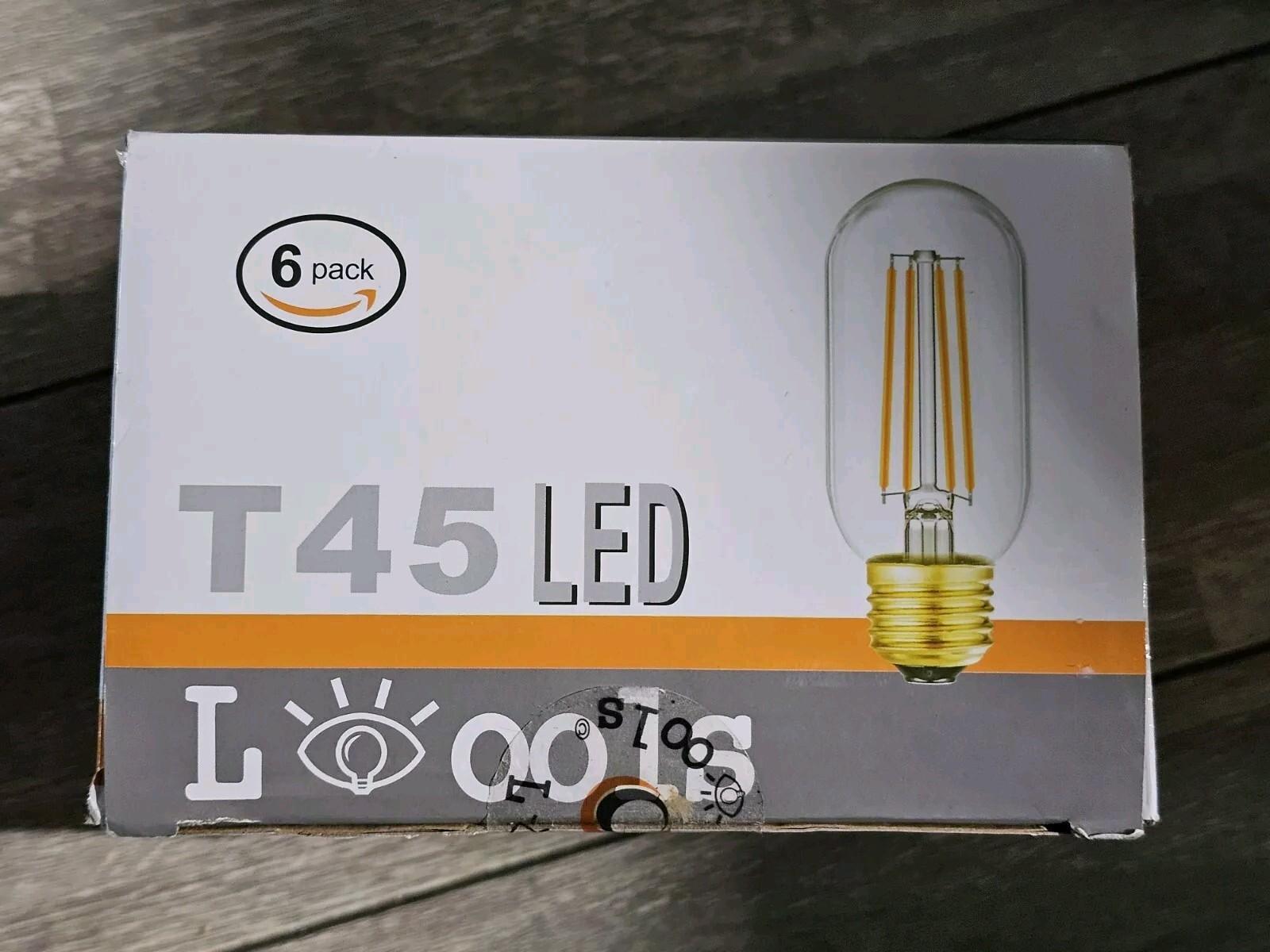 (Pack Of 6) Dimmable T45 LED Edison Bulb 3000K 4 Watt, Frosted