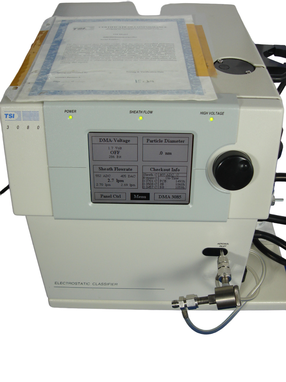 TSI 3080 Electrostatic Classifier 3085 Differential Mobility Analyzer nano DMA