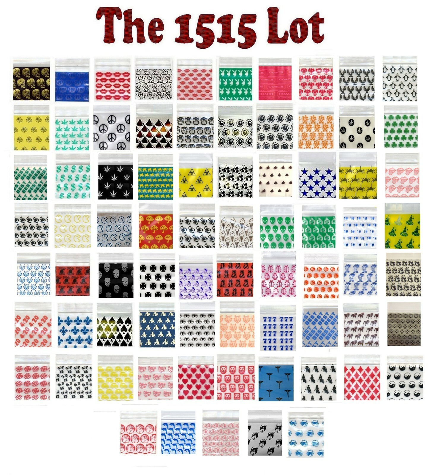600 LOT OF APPLE MINI ZIP DESIGN BAGGIES U PICK DESIGN & SIZES 600 LOT