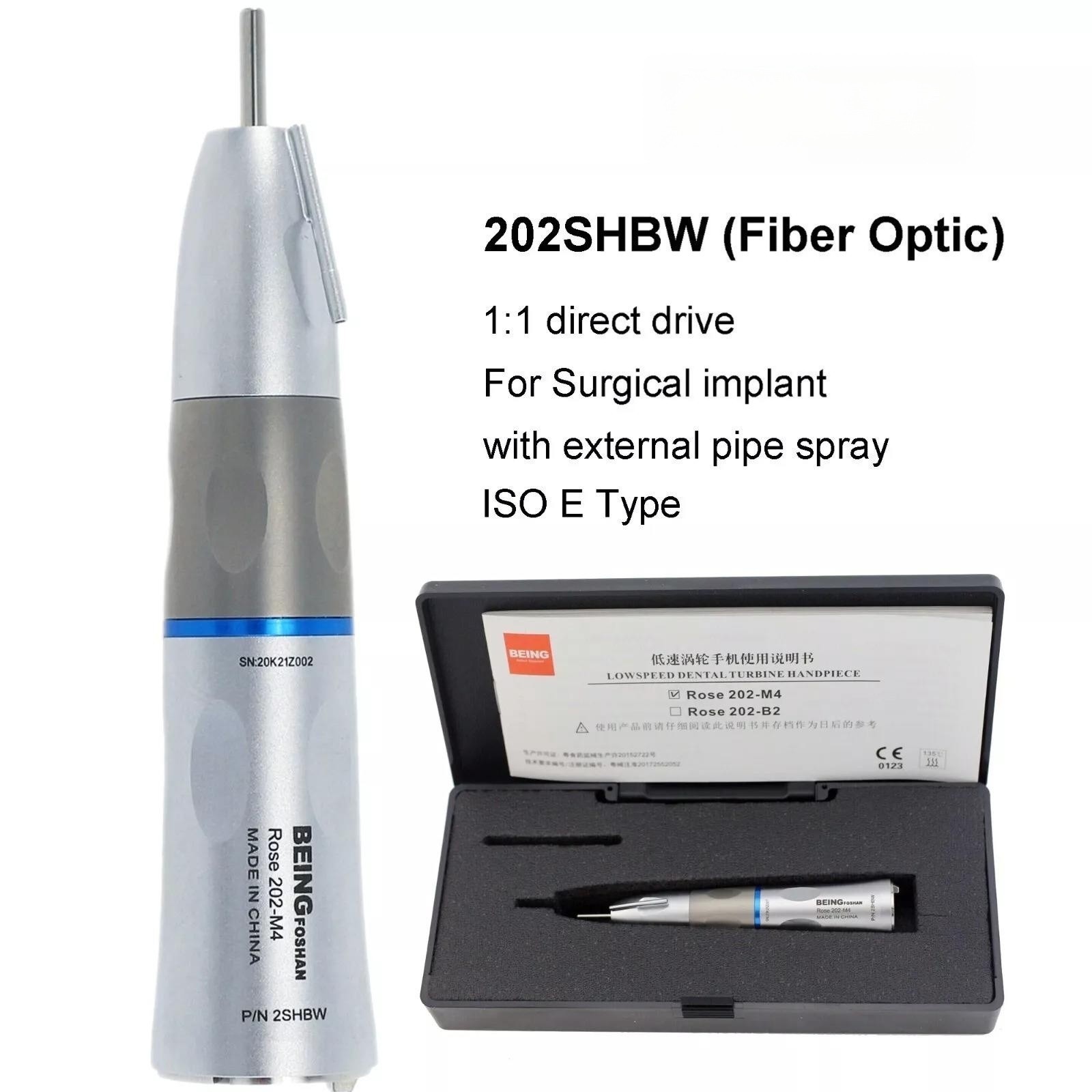Dental Surgical Handpiece Straight 20° Angle 1:1 1:2 2S LED W&H NSK KAVO E Type