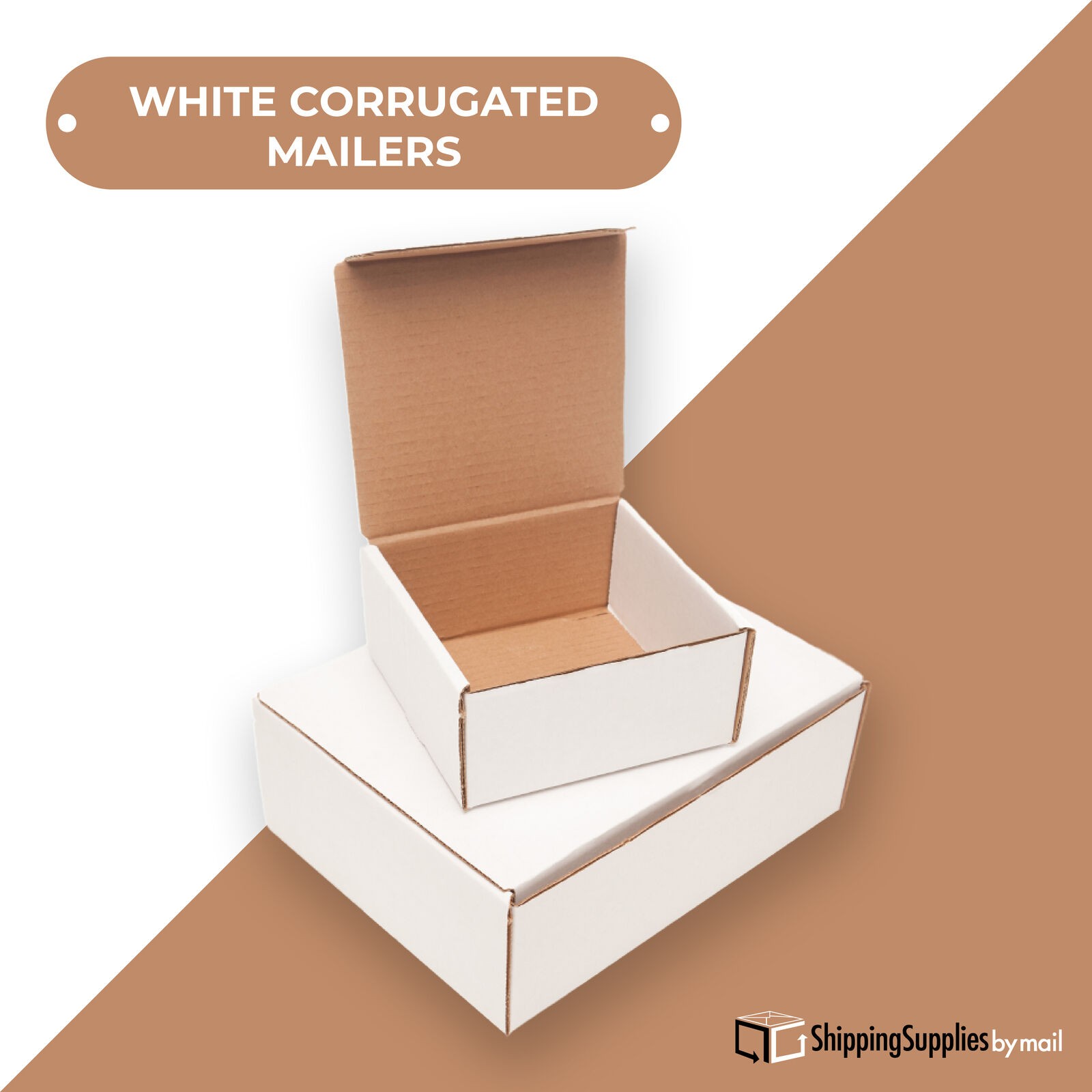 White Corrugated Mailers 10 x 4 x 3″ For Mailing/Shipping ECT-32B 50/Case