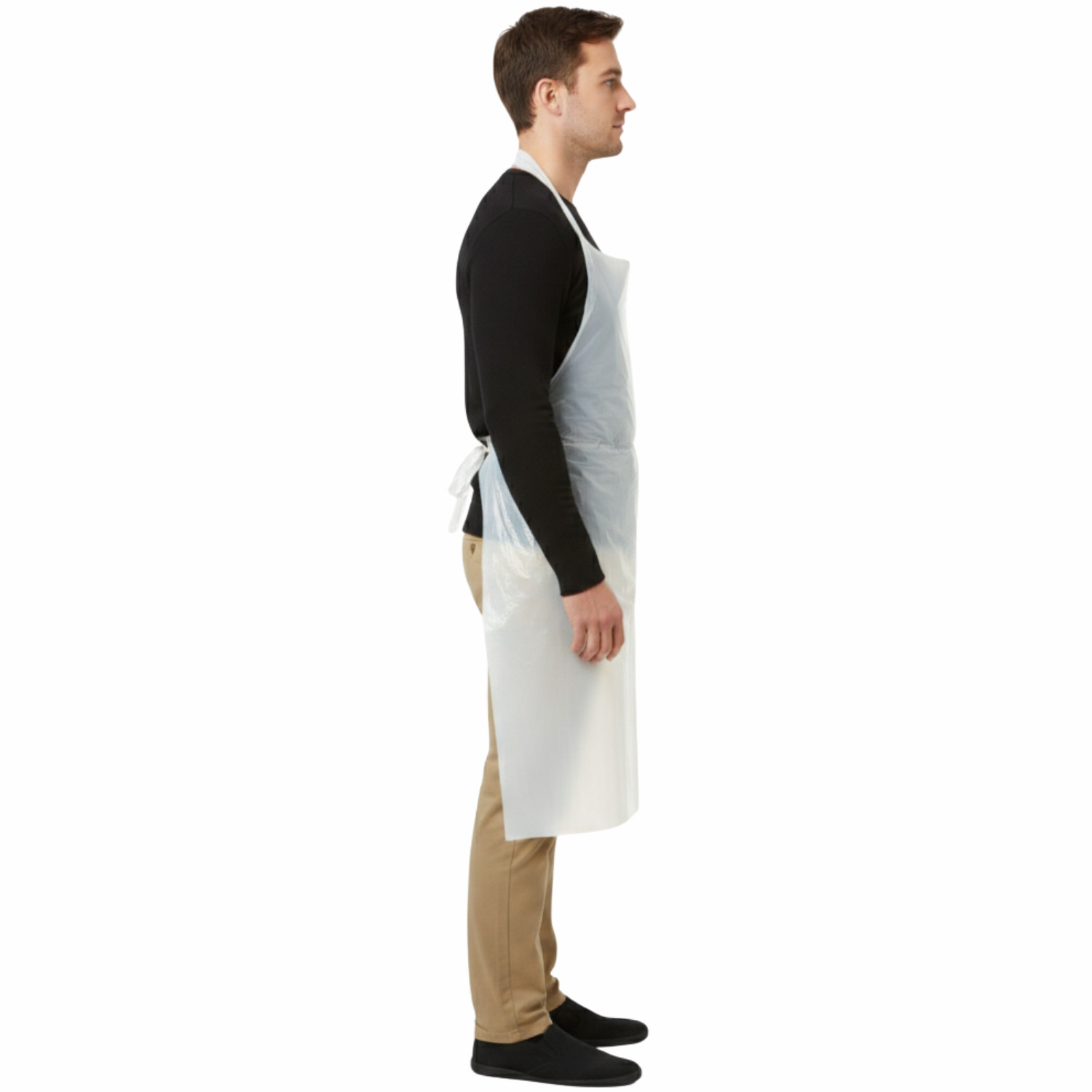 White Polyethylene Apron, Size: 28″ x 46″ – (1000 Pieces)