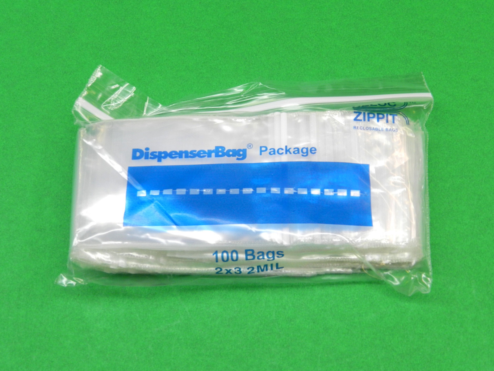 300 Zippit Reloc Bags 2″ x 3″ Clear 2mil Reclosable Poly Zip Seal Lock Bags 2×3
