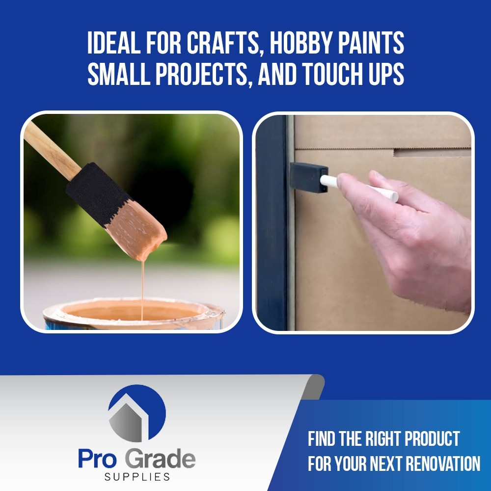 Pro Grade – Foam Brushes – 1 Inch 48 Piece Foam Brush Set