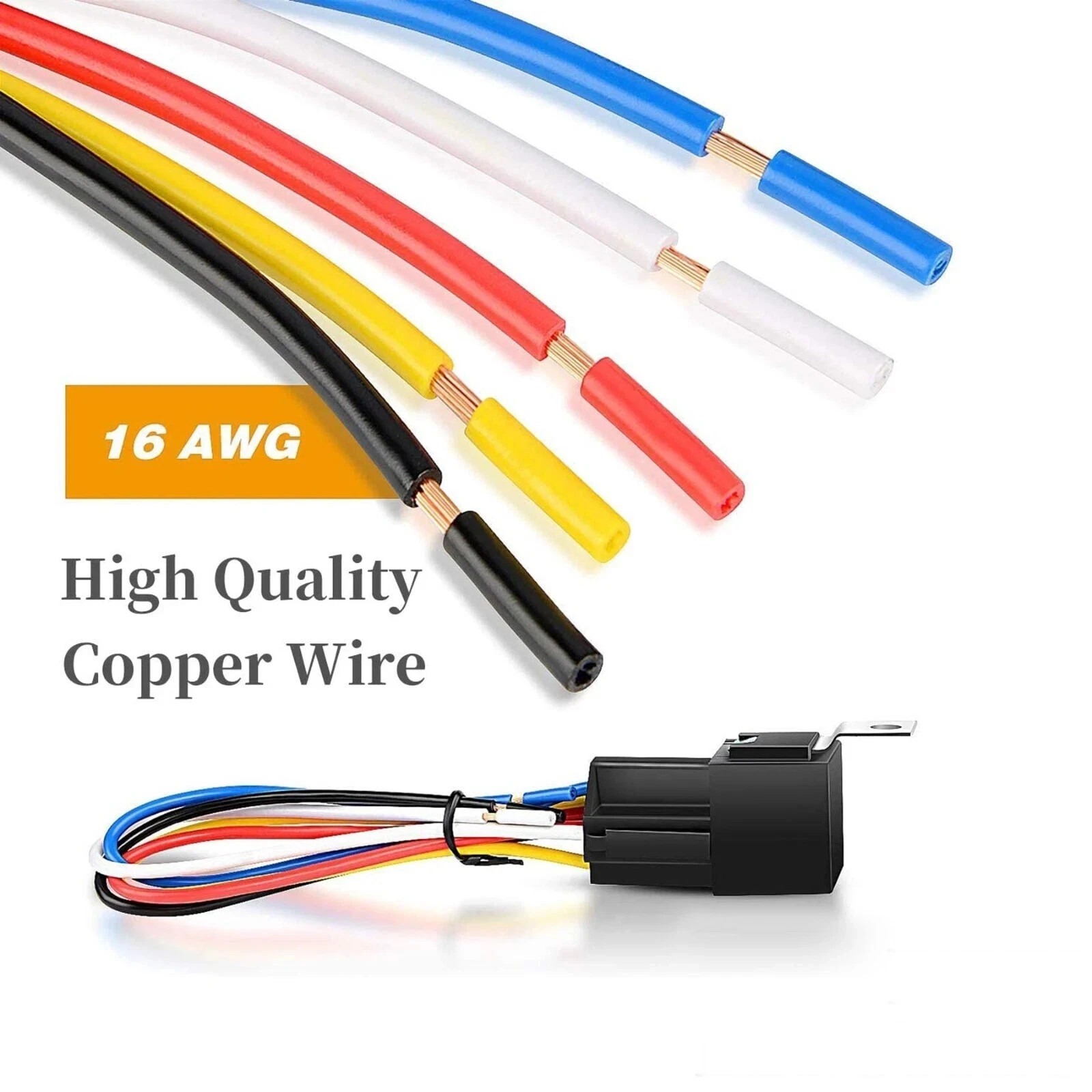 1/5/6/10*- 5Pin Car Automotive SPDT Relay Switch Harness Socket Waterproof DC12V