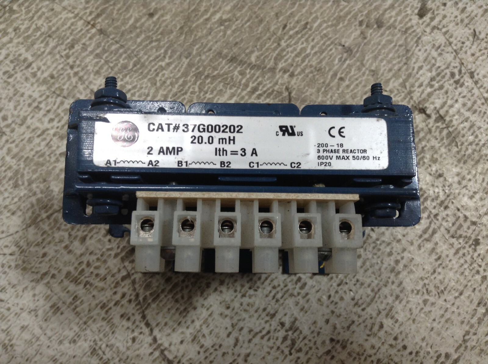 GE General Electric 37G00202 Line Reactor 20.0 mH 2 Amp