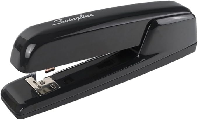 Desktop Stapler 30 Sheet Capacity All Metal Jam Resistant Antimicrobial Black