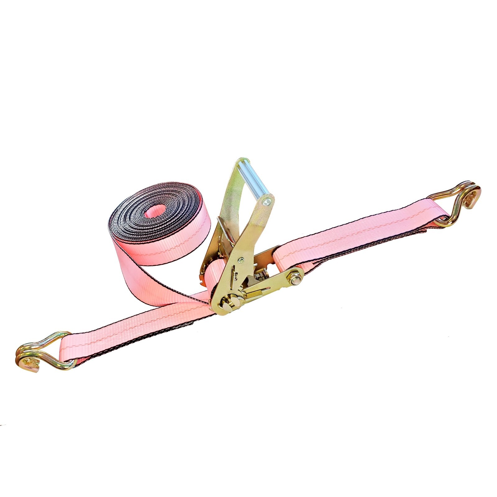 USA Heavy Duty 2″ x 40′ 50′ 60′ Ratchet Strap J Hook Flatbed Truck Farm Tie Down