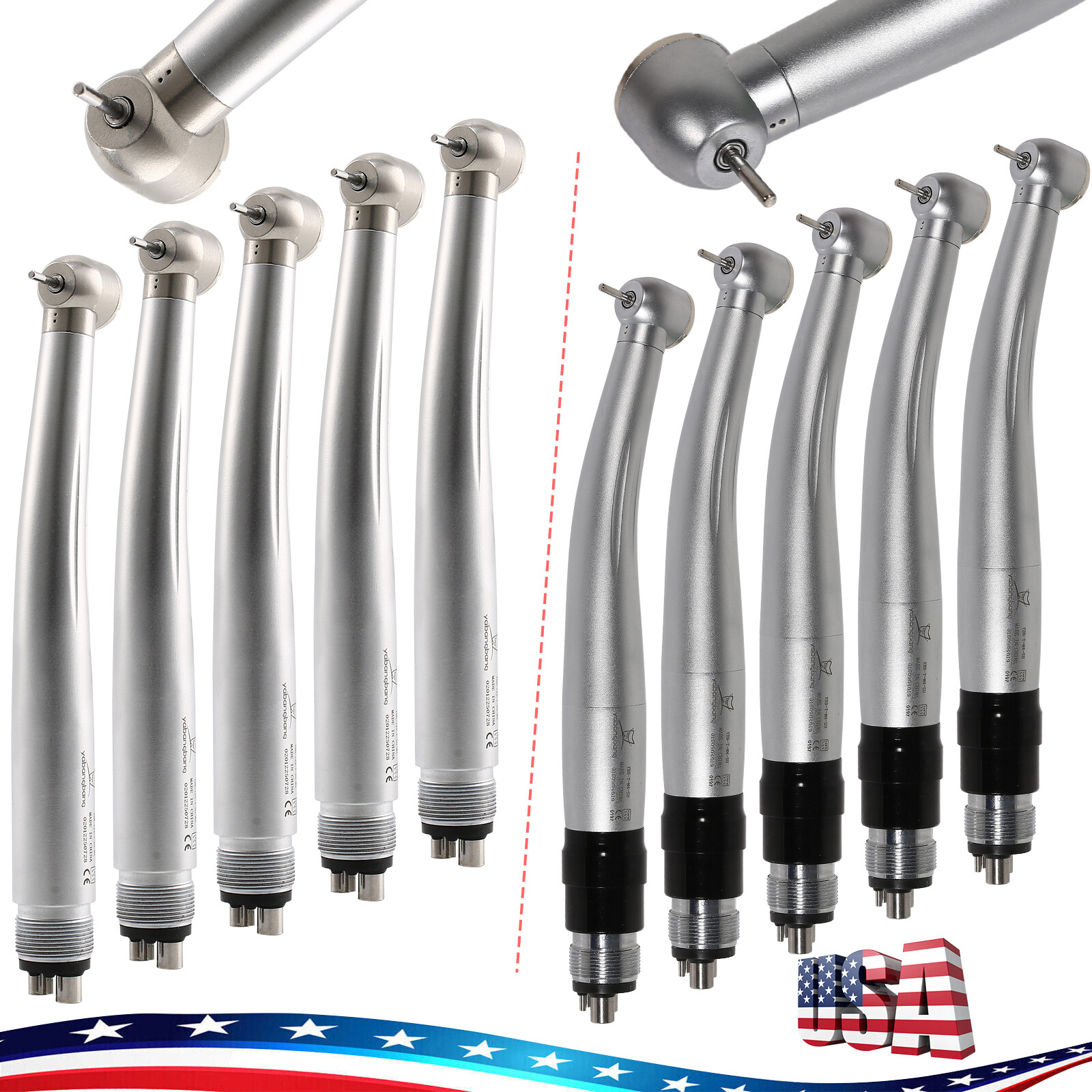 Dental High Speed Turbine Handpiece Large Head / QD-J Coupling 4 Hole for NSK ds