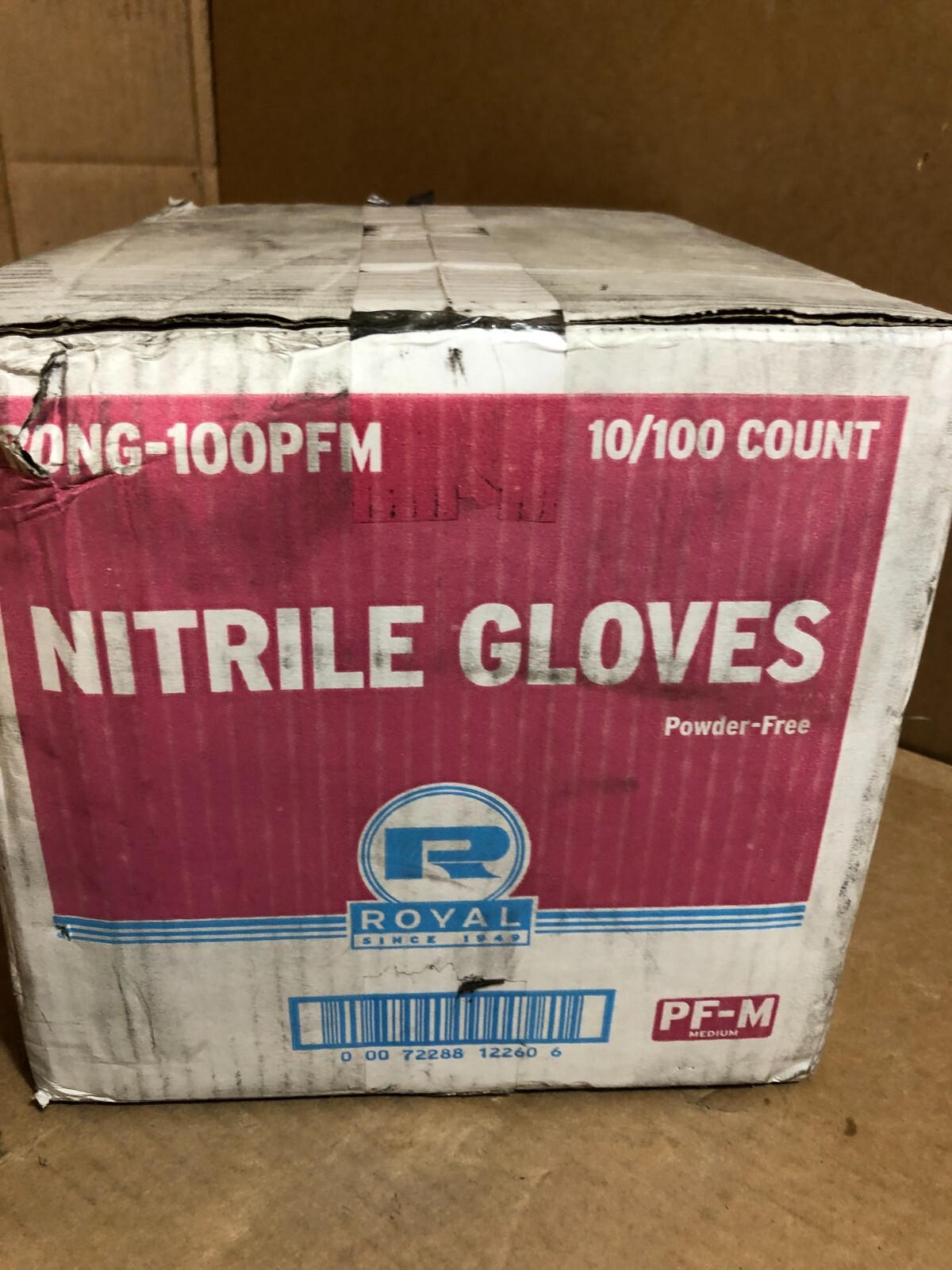 ROYAL 1000 MEDIUM Blue Nitrile Disposable Exam Gloves Healthcare, Food-Safe