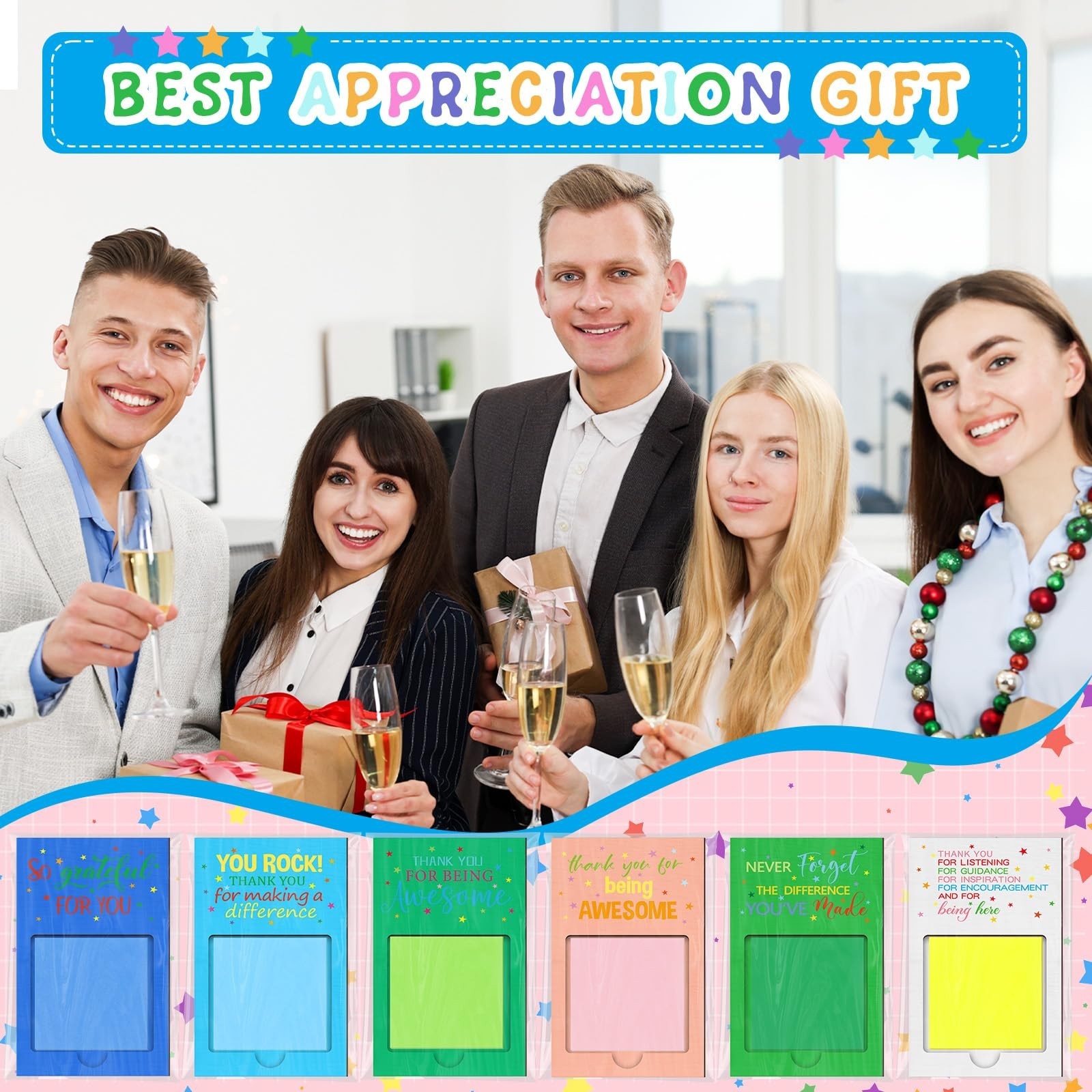 72 Pcs Teacher Appreciation Gifts – Inspirational Sticky Notes & Holder Set for