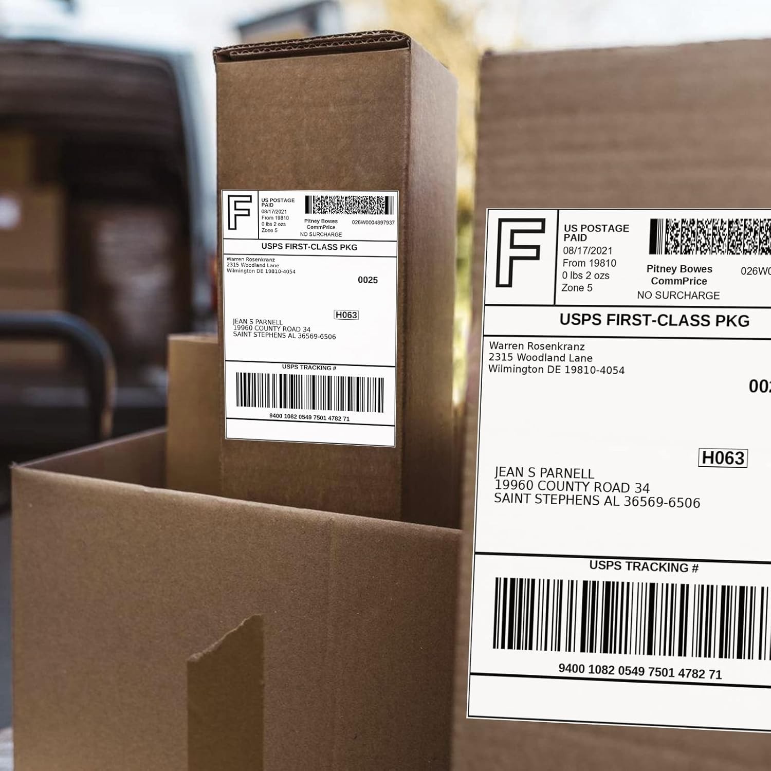 for Zebra & Rollo 4″ x 6″ Direct Thermal Address Shipping Labels Fanfold Rolls