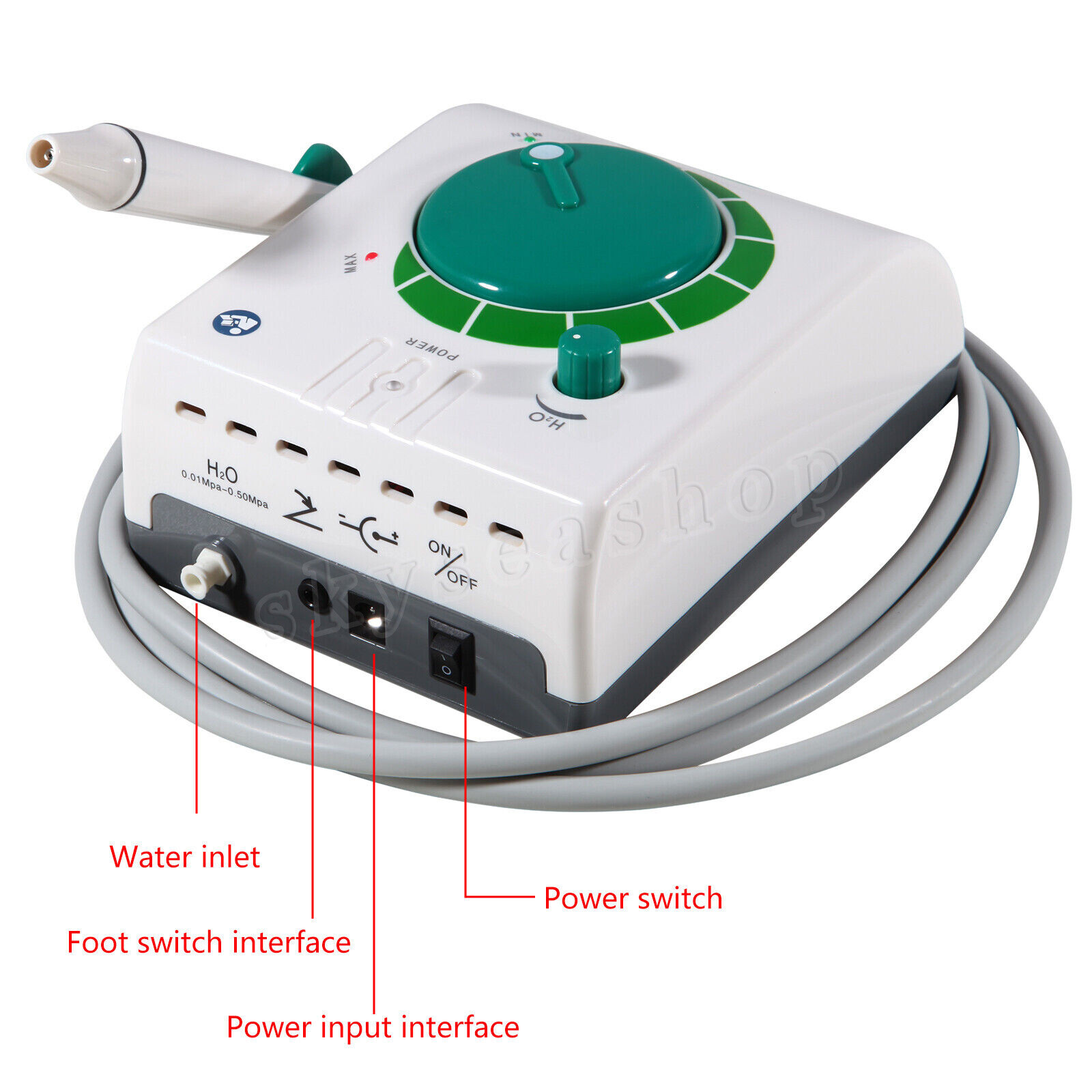 USA Dental Ultrasonic Piezo Scaler Handpiece 5 Tips Fit EMS Cavitron Woodpecker