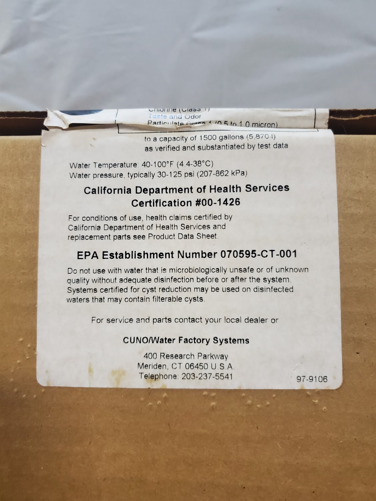 3M™ CUNO FaucetMATE® Water Factory Systems® FM DWS 1500 Drinking Water Kit – NEW
