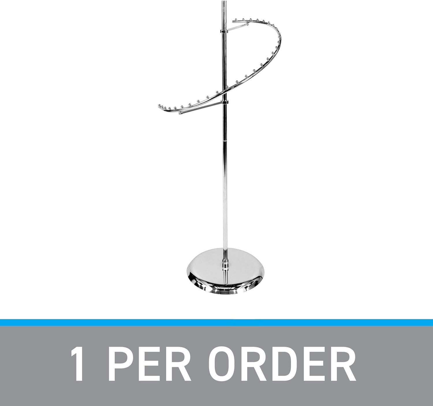 Spiral Clothing Rack Chrome 29 Ball Garment Retail Display Store Fixture 63″ H