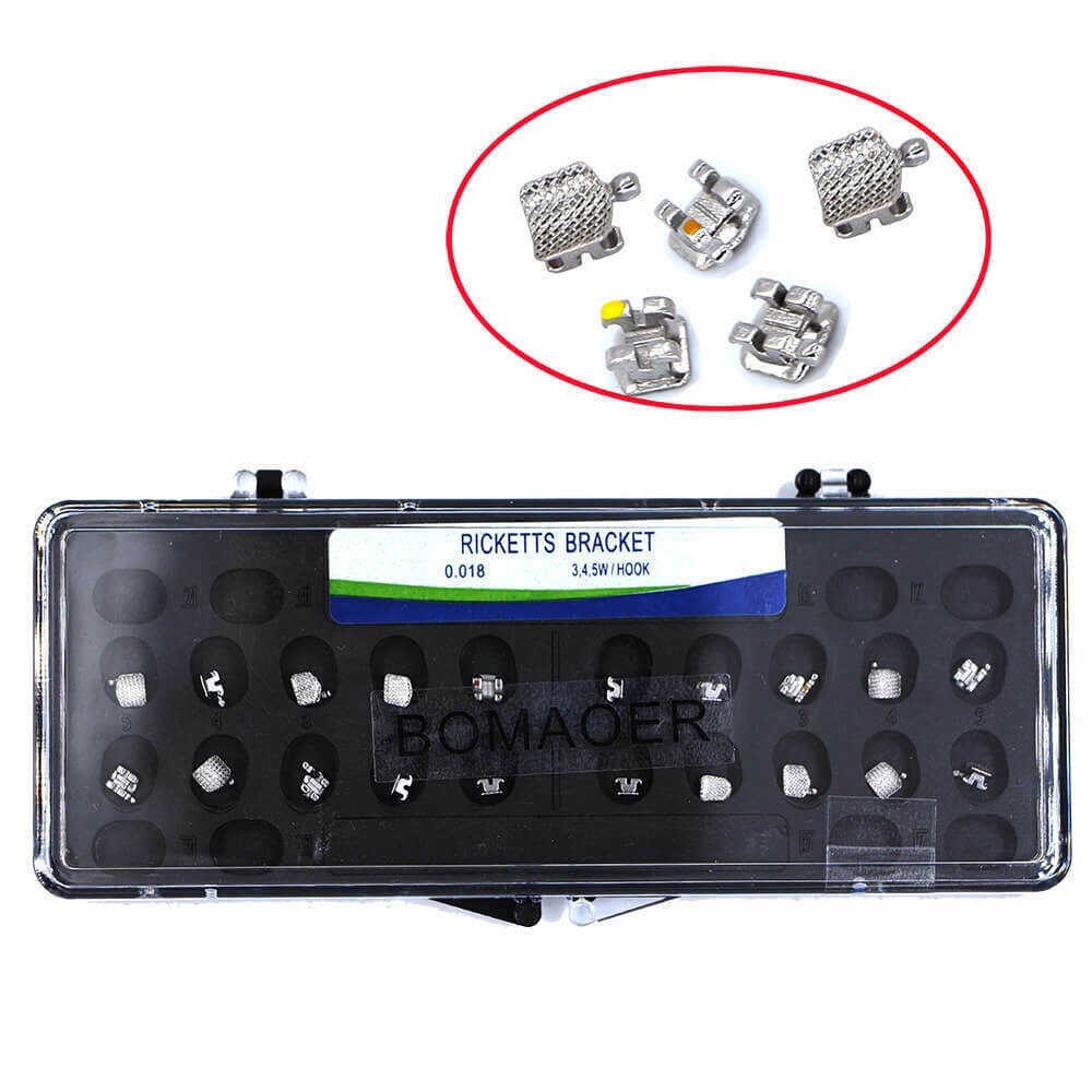 5×Dental Orthodontic Ricketts Bracket Braces Roth 018 3-4-5 Hooks 20PCS/Kit