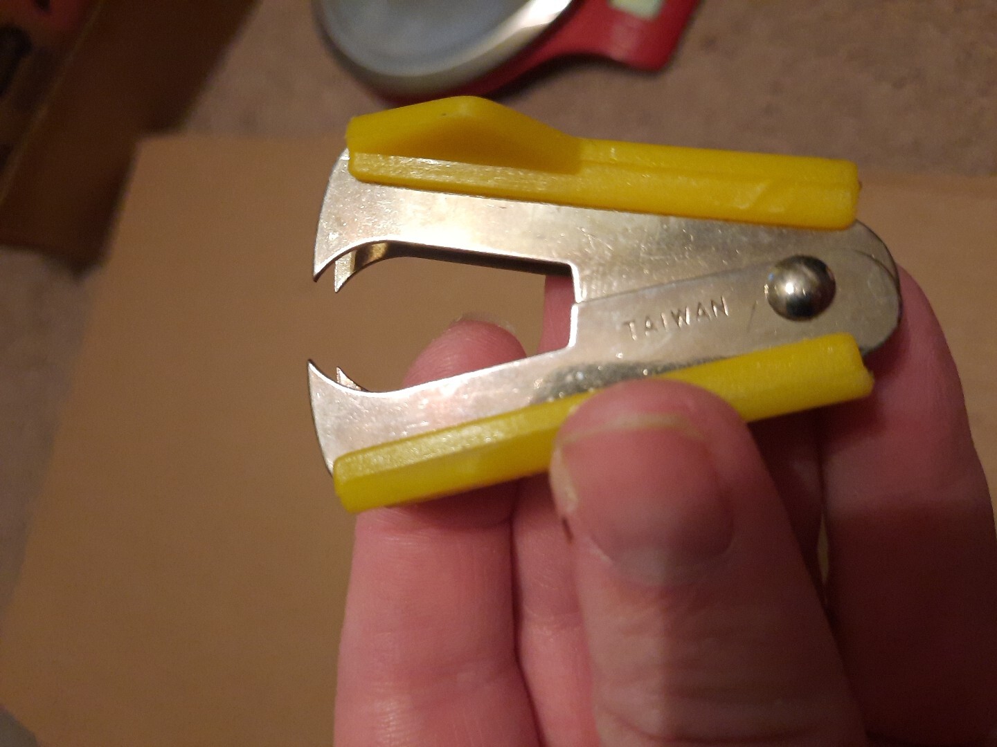 Three Vintage Staple Pullers 1 Bostitch Hong Kong, 1 Taiwan “Yellow” , 1 China