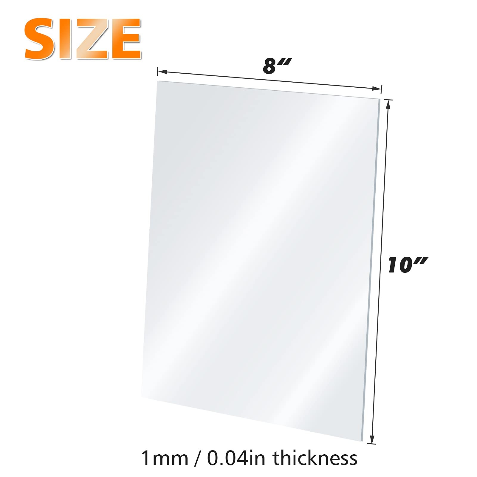 Plexiglass Sheets Acrylic Sheets 6 Pack of 8×10’’ 0.04 Thick Clear Plastic Ca…