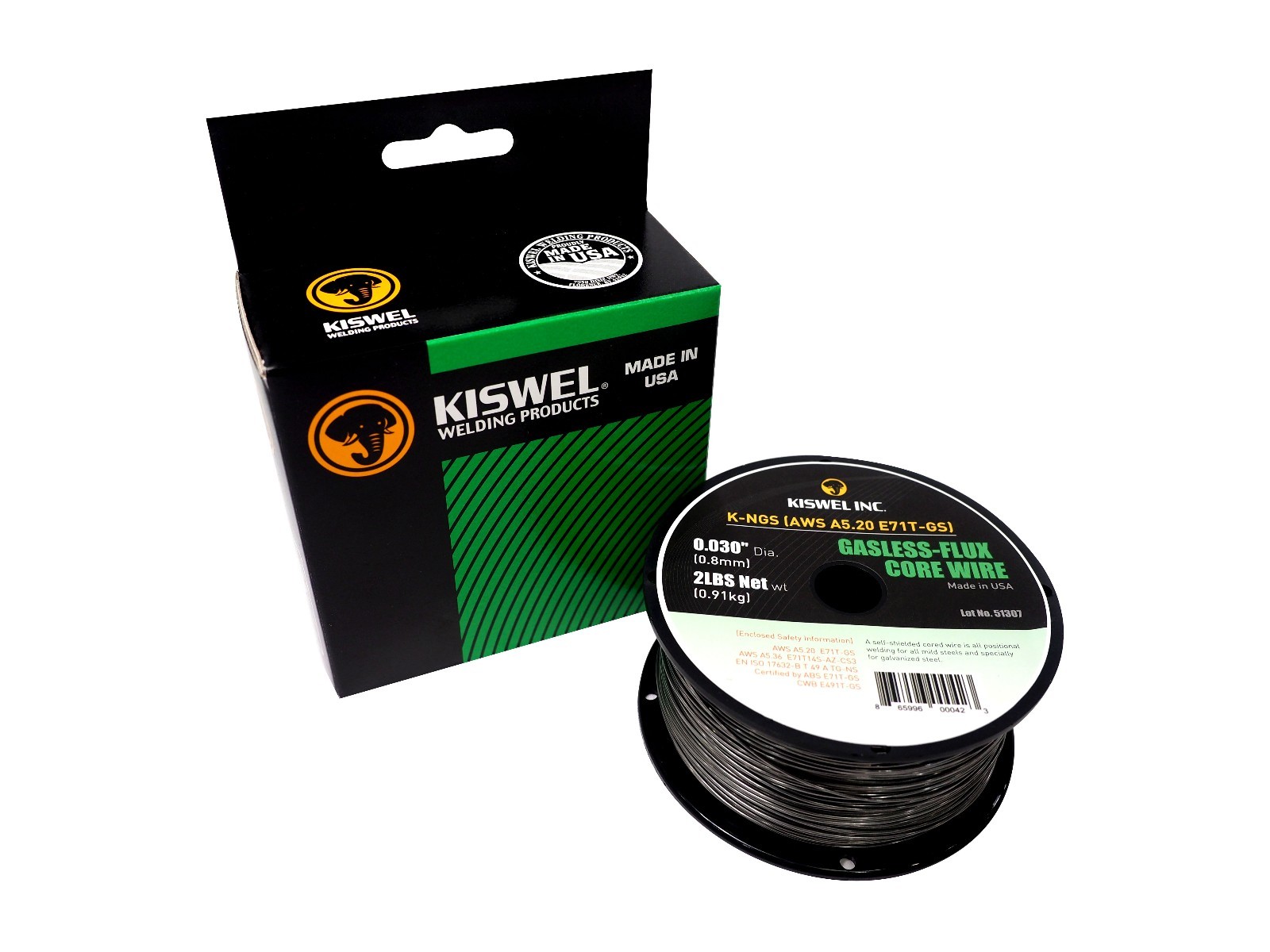 (Made in USA) E71T-GS .030 in. Dia 2lb Gasless-Flux Core Wire Welding (2 Rolls)