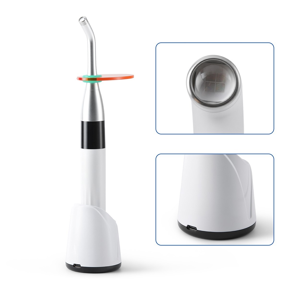 AZDENT Dental Wireless LED Orthodontics Curing Light Lamp 4000mw/cm² Blue Light