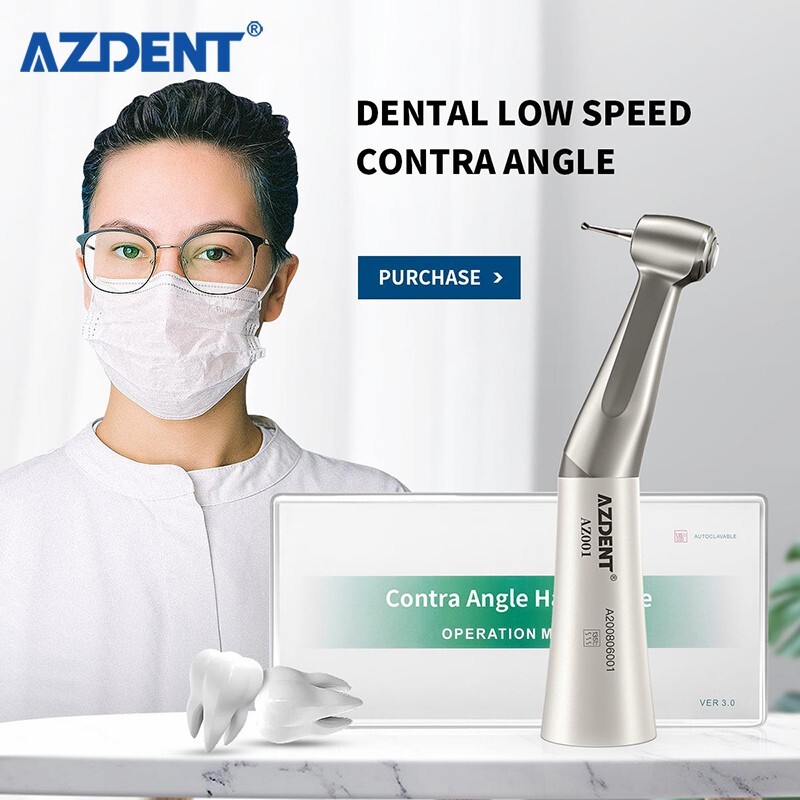 Joydental Dental Low Slow Speed Handpiece Contra Angle Straight Air Motor 2 Hole