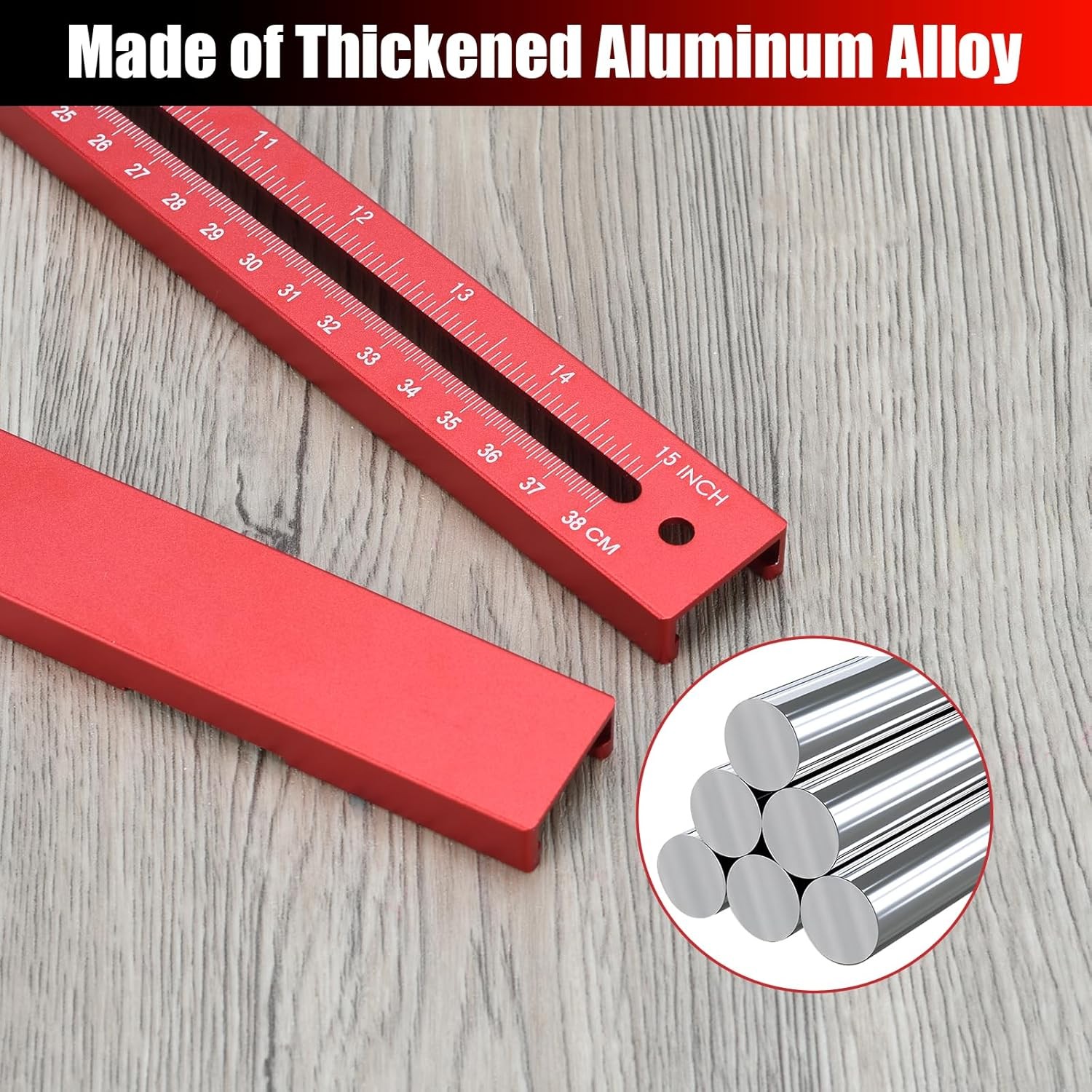 HeavyDuty Wood Router Circle Cutting Guide 15.7″ Dual Scale Inch CM Slotting Jig