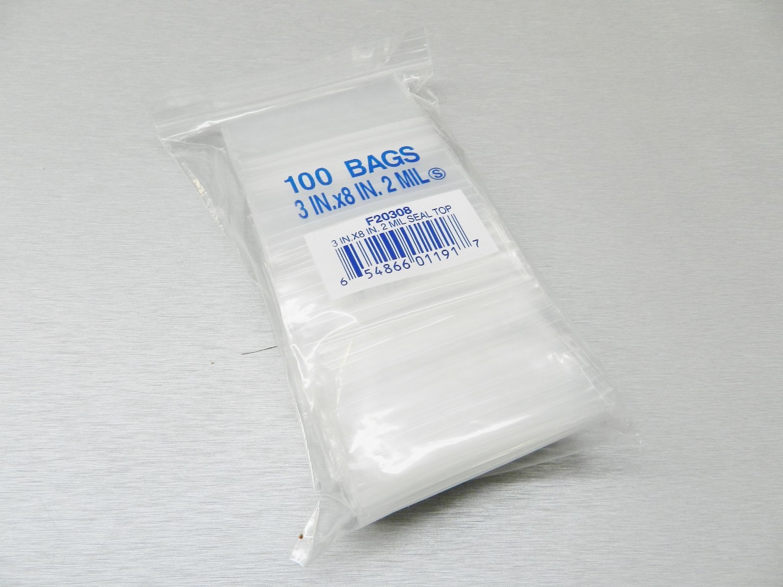 500 Zip Seal Bags 3″ x 8″ Clear 2Mil Baggies Reclosable Poly Zip Slide Lock Bag