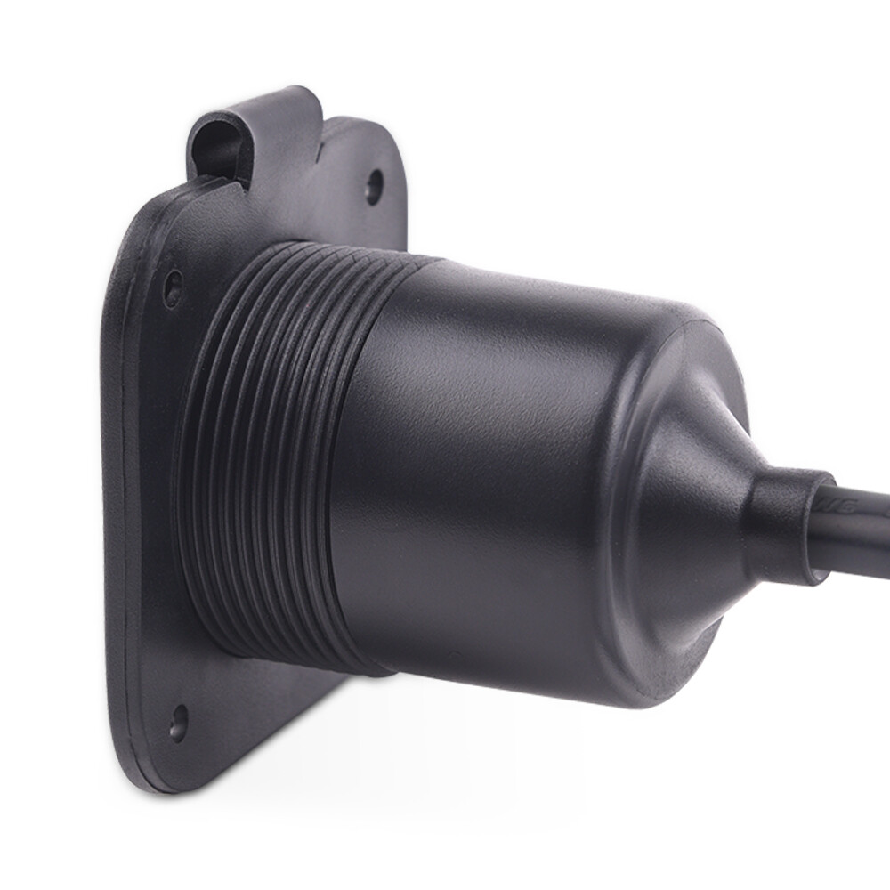 15 Amp 125V AC Power Inlet Port Plug with Integrated 18″ Extension Cord for Boat