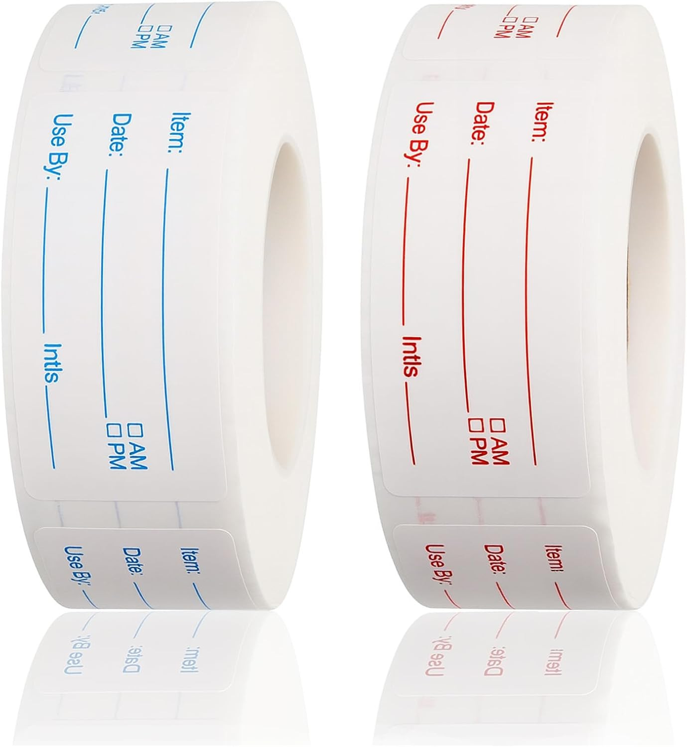 2 Rolls 1000 Pieces Removable Food Labels, 1 X 2 Inch Date Stickers for Freezer,