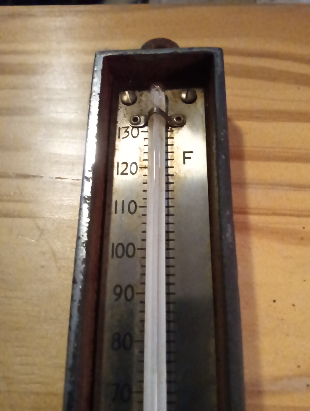 One Moeller Thermometer 30-130°F as pictured Intact Working