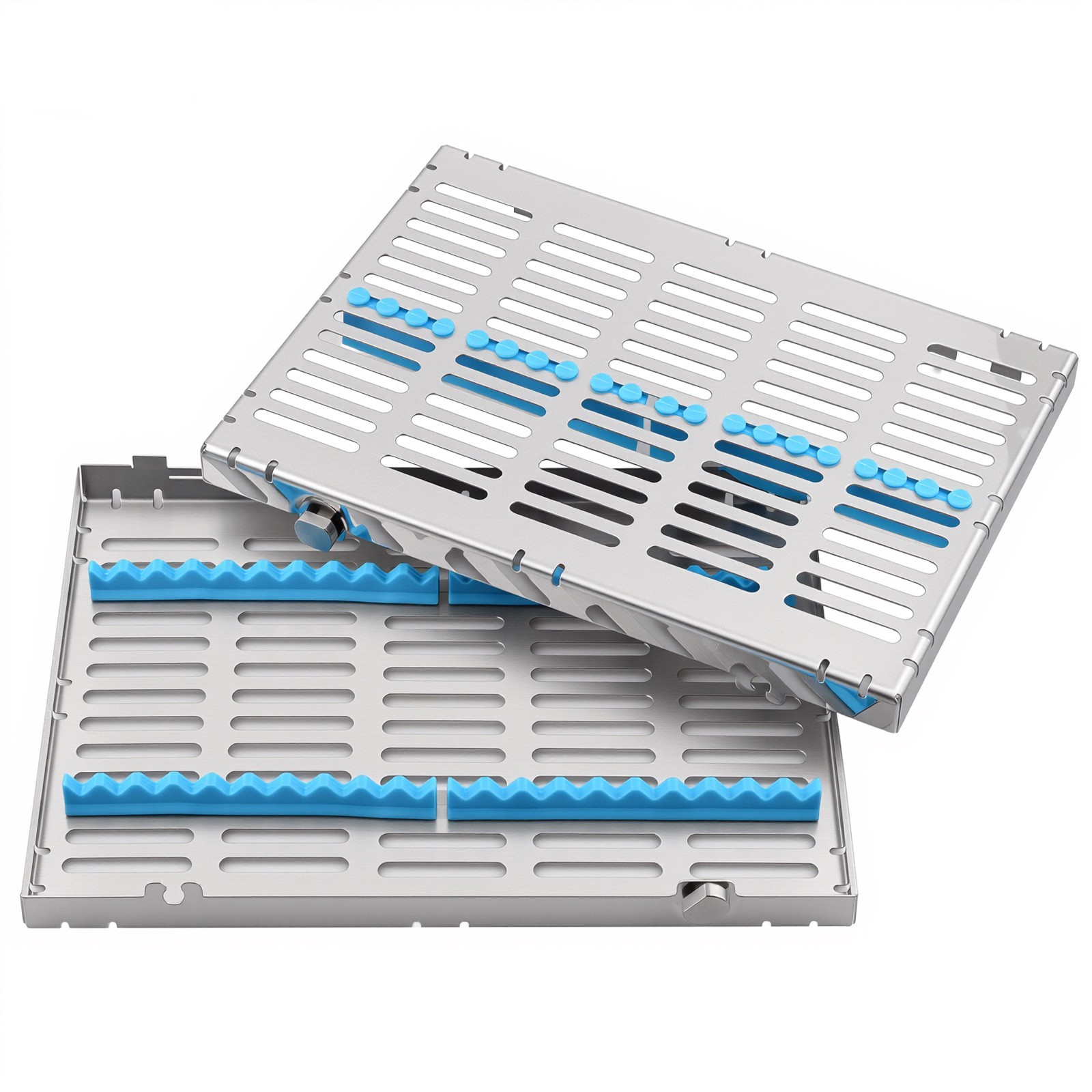 135°C Autoclavable Dental Sterilization Cassette Rack Box for 20 Grid Instrument