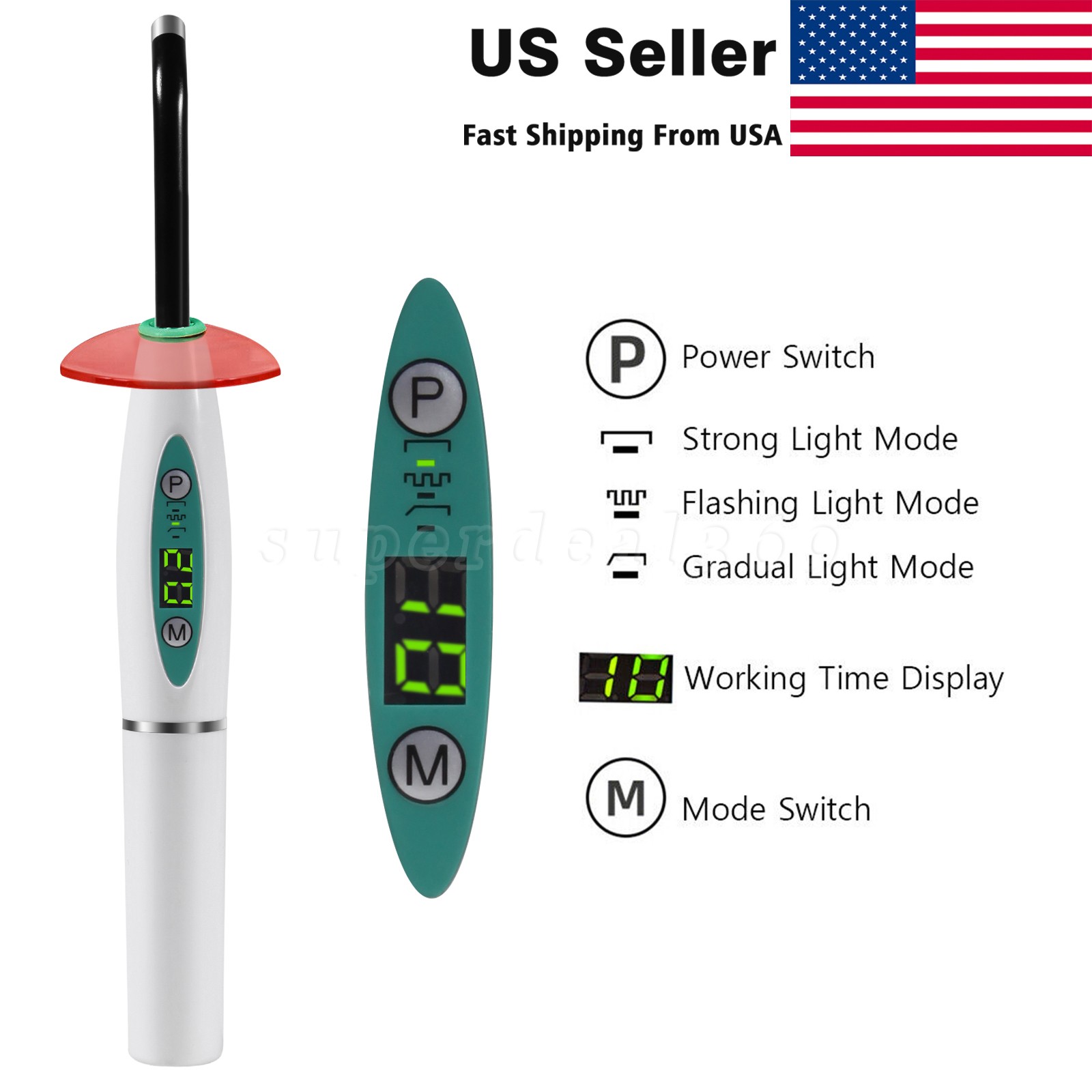 NSK Style Dental Slow Low Speed Contra Angle Handpiece Push Button E-type FX65