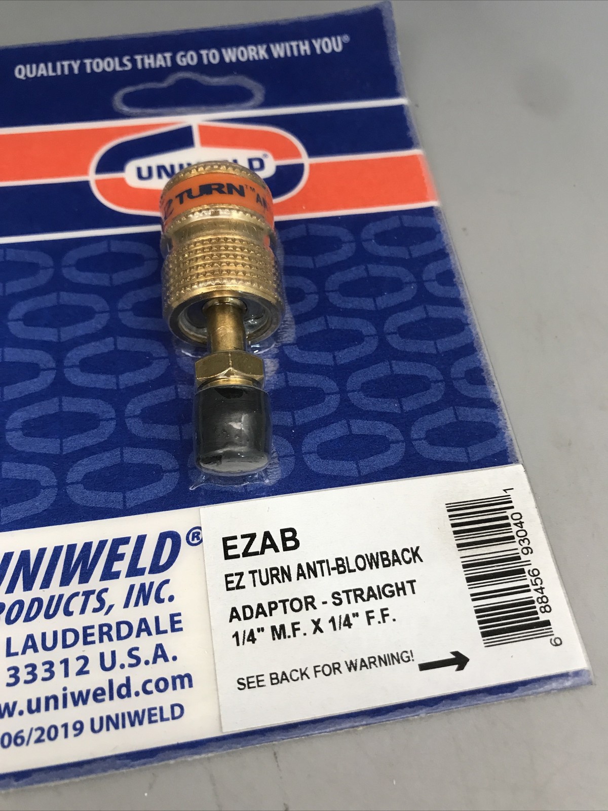 Uniweld EZAB Ez-Turn Anti-Blowback 1/4 in MF X 1/4 in FF Mini Split Ductless Ada