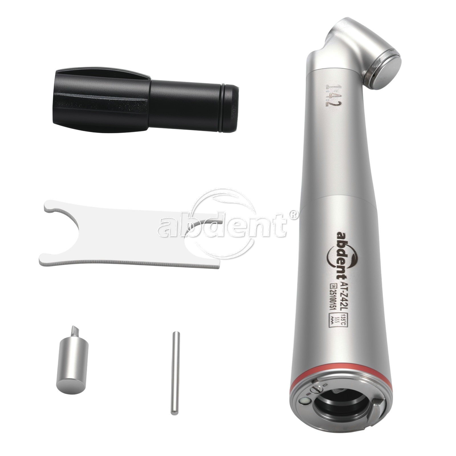 45° Electric Contra Angle LED Optic 1:4.2 Handpiece Quattro Spray abdent