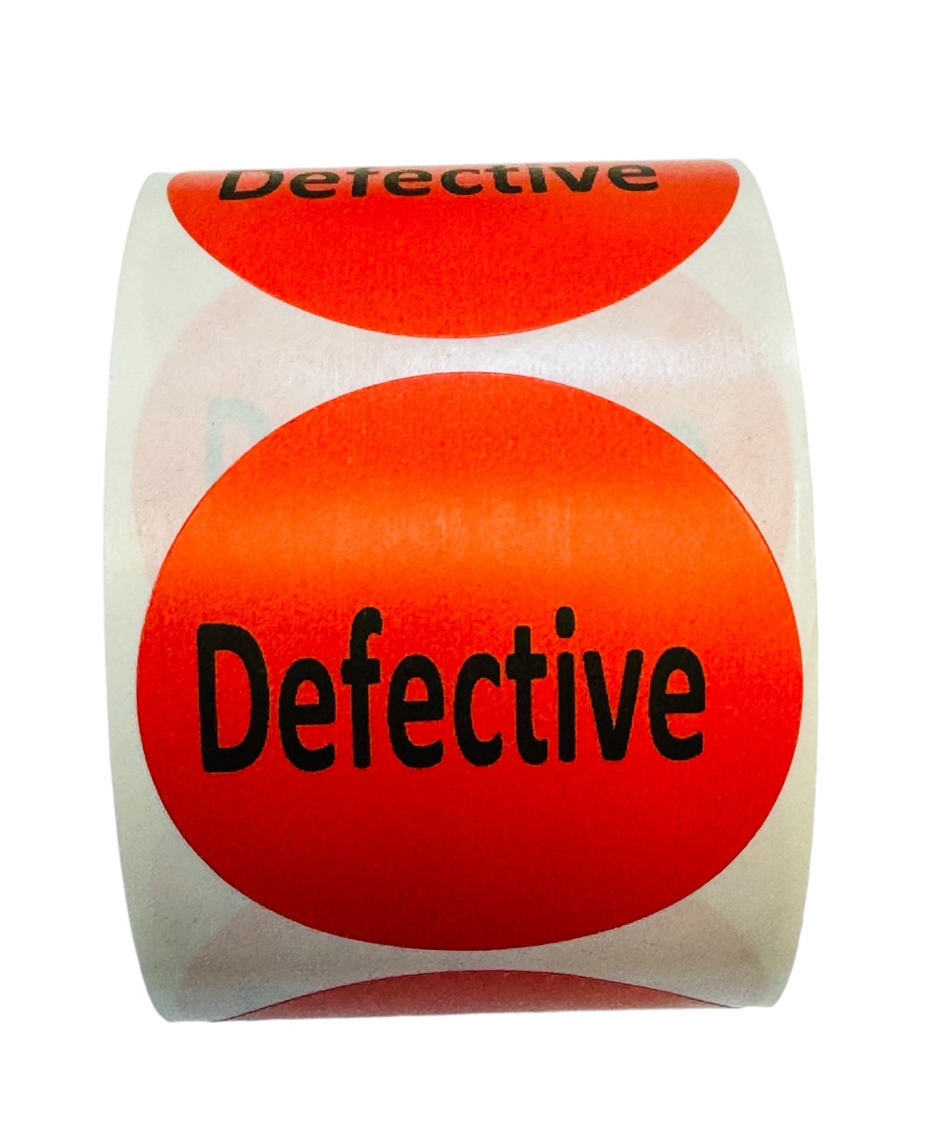 Defective Labels – 2″ Round Red Quality Control Inventory Stickers 2RLS of 500EA
