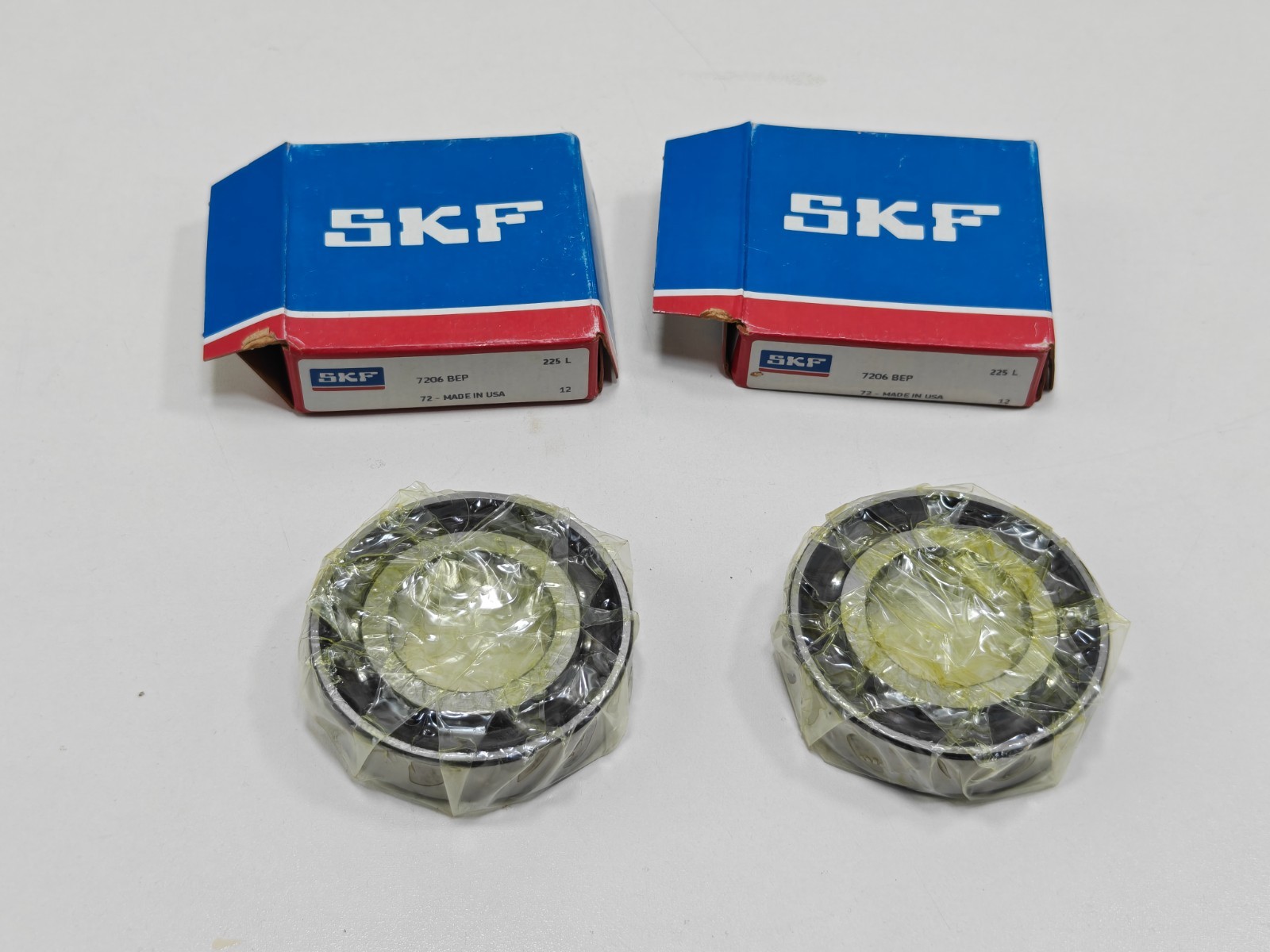 (2PCS) 7206BEP SKF Angular Contact Ball Bearing SKF 7206 BEP 30x62x16mm SKF USA