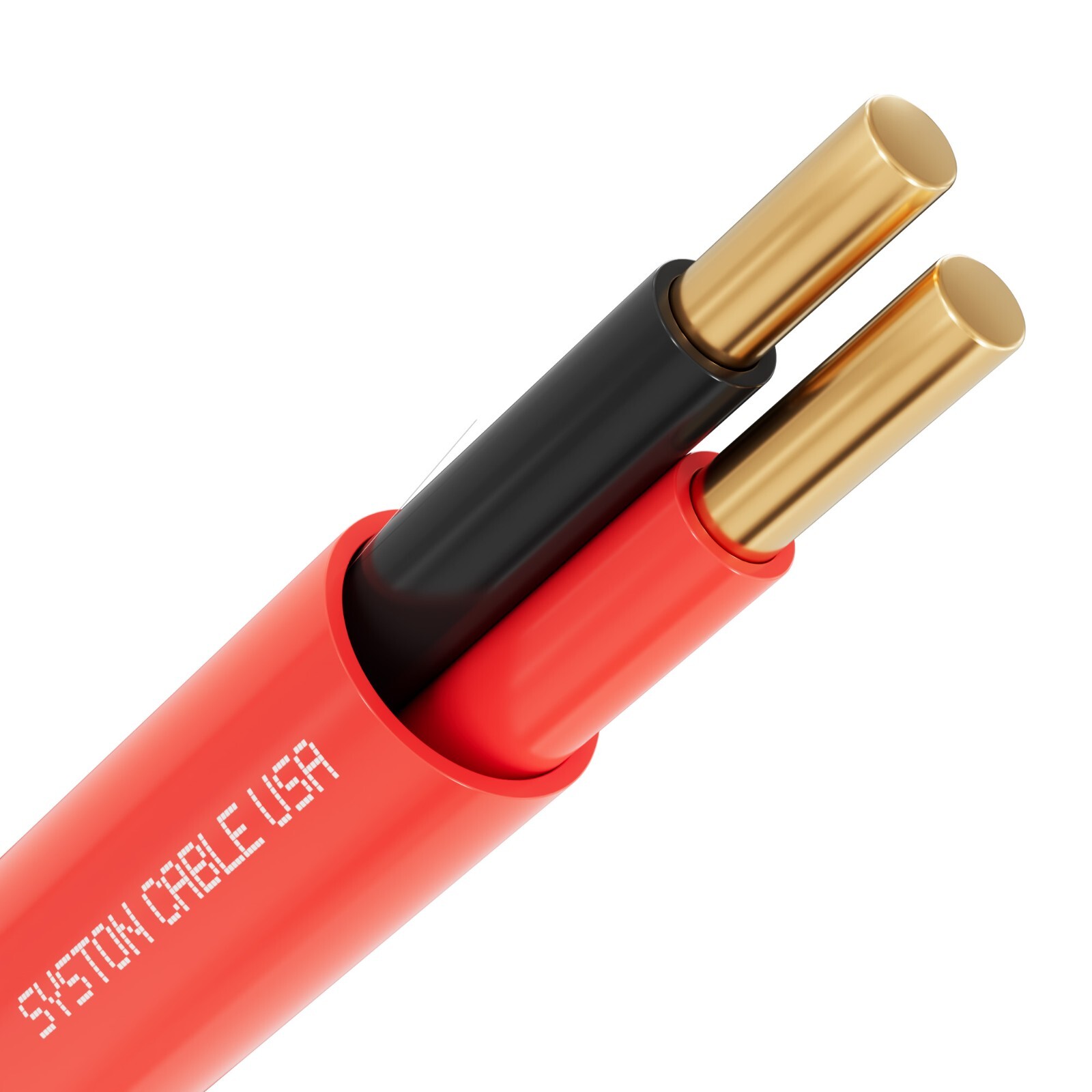 Syston 18/2 Fire Alarm Cable Wire FPLR Unshielded Bare Copper – 50 ft to 1000 ft
