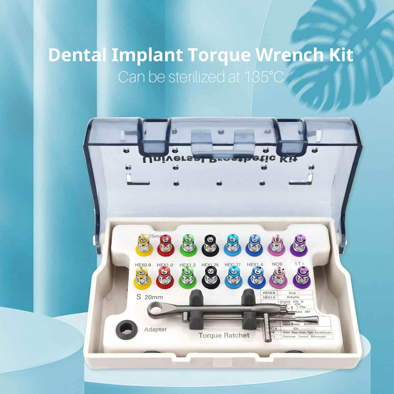 Dental Universal Implant ProstheticTorque Wrench Screw Driver Autoclavable 135°C