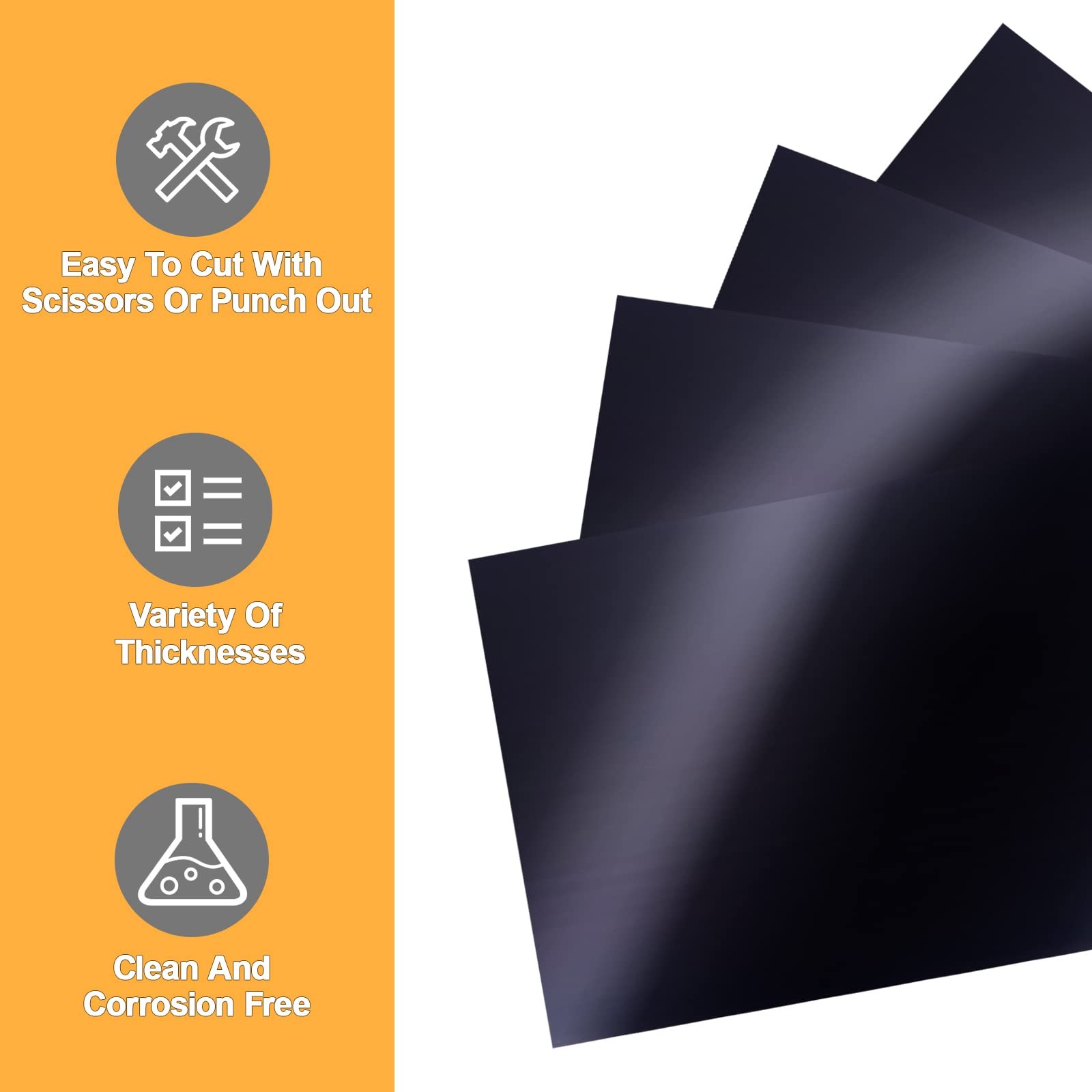 Carbon Steel Shim Stock Assortment, 6″ Width X 12″ Length, 0.003″, 0.004″, 0….