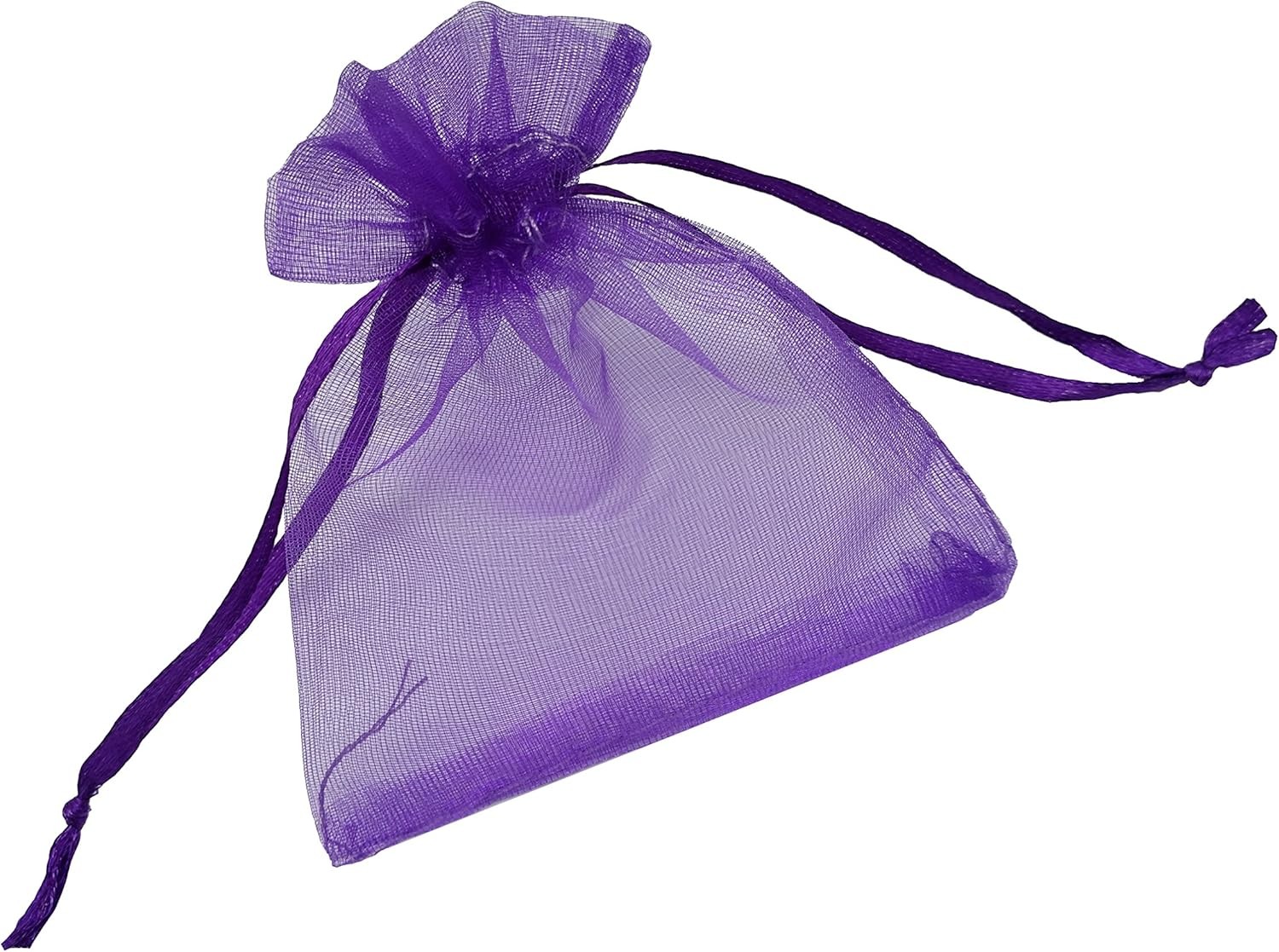 100pcs Sheer Organza Favor Bags 3×4” Jewelry 1 Count (Pack of 100), purple