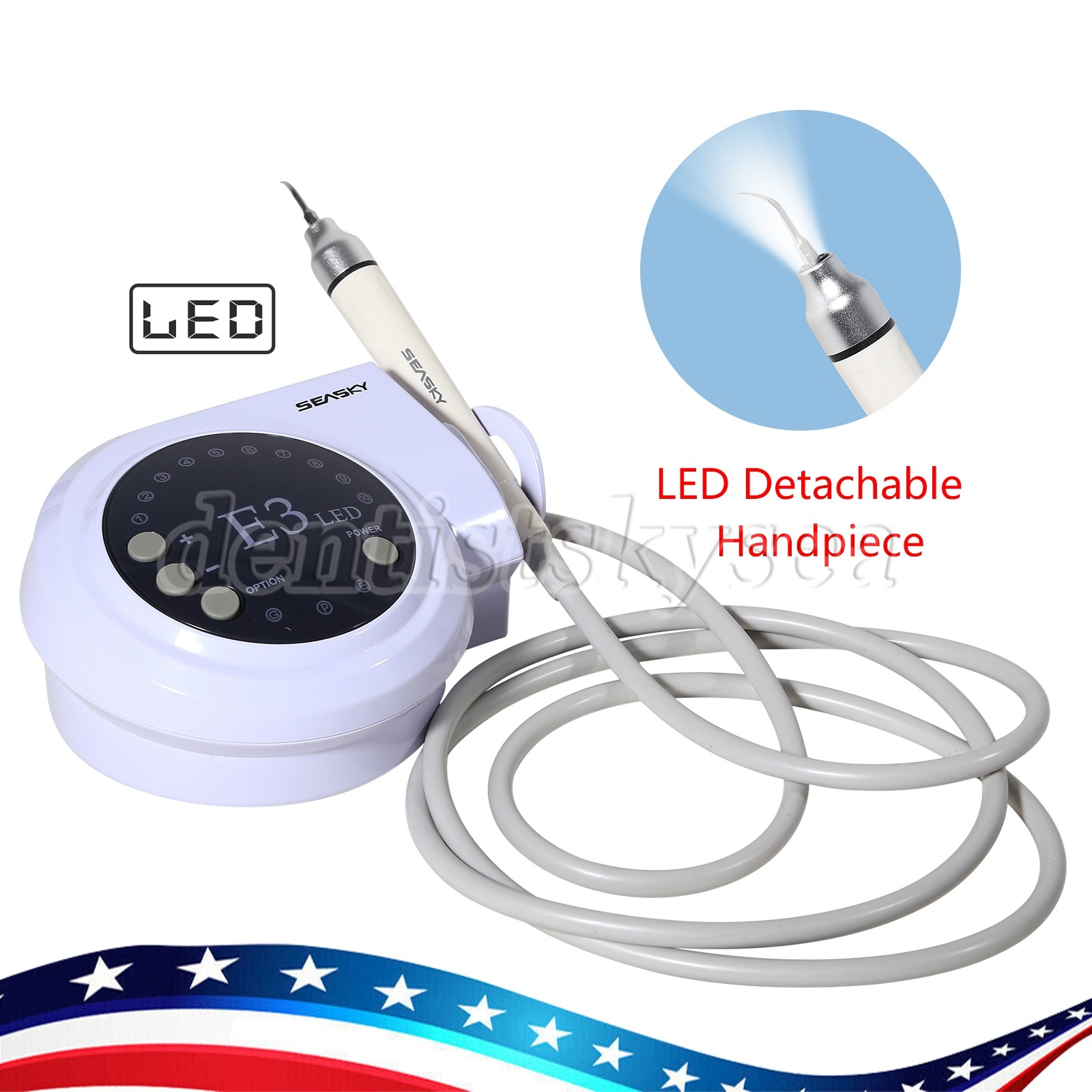Dental Digital Control Ultrasonic Scaler with LED Detachable Handpiece VRN-A8