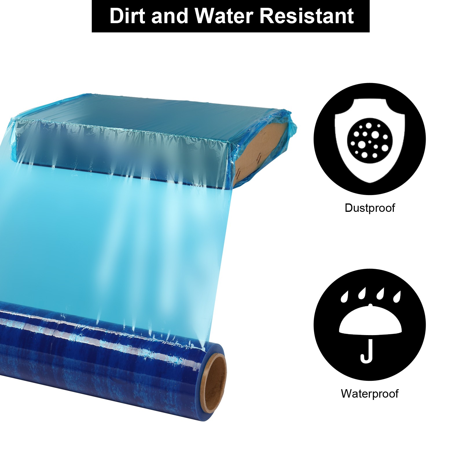 4 Rolls Hand Stretch Plastic Film Shrink Pallet Wrap 18″ X 1500 FT Shrink Wrap