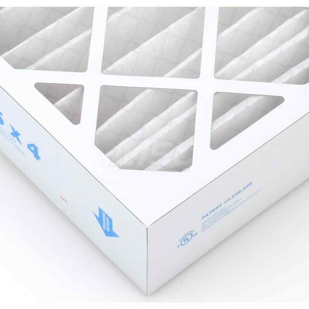Made in USA 16″ x 25″ x 4″, 55% Efficiency, Wire-Backed Pleated Air Filter ME…