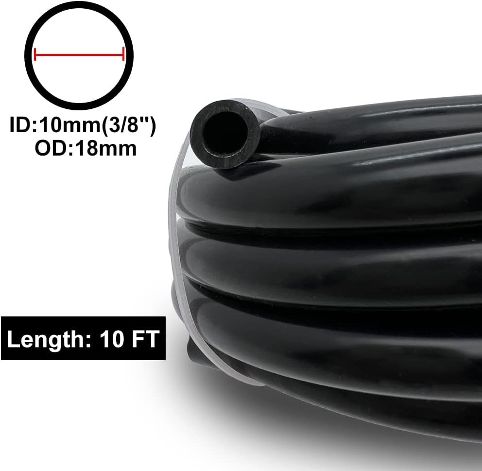 10mm 3/8 Vacuum Tubing Hose Line for automotive vacuum lin Size: 10mm（3/8）10FT
