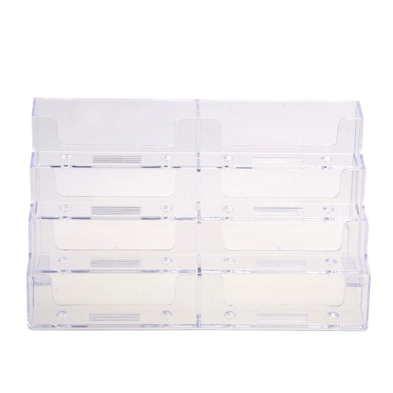 8-Pocket Clear Acrylic Counter-Top Business Card Holder