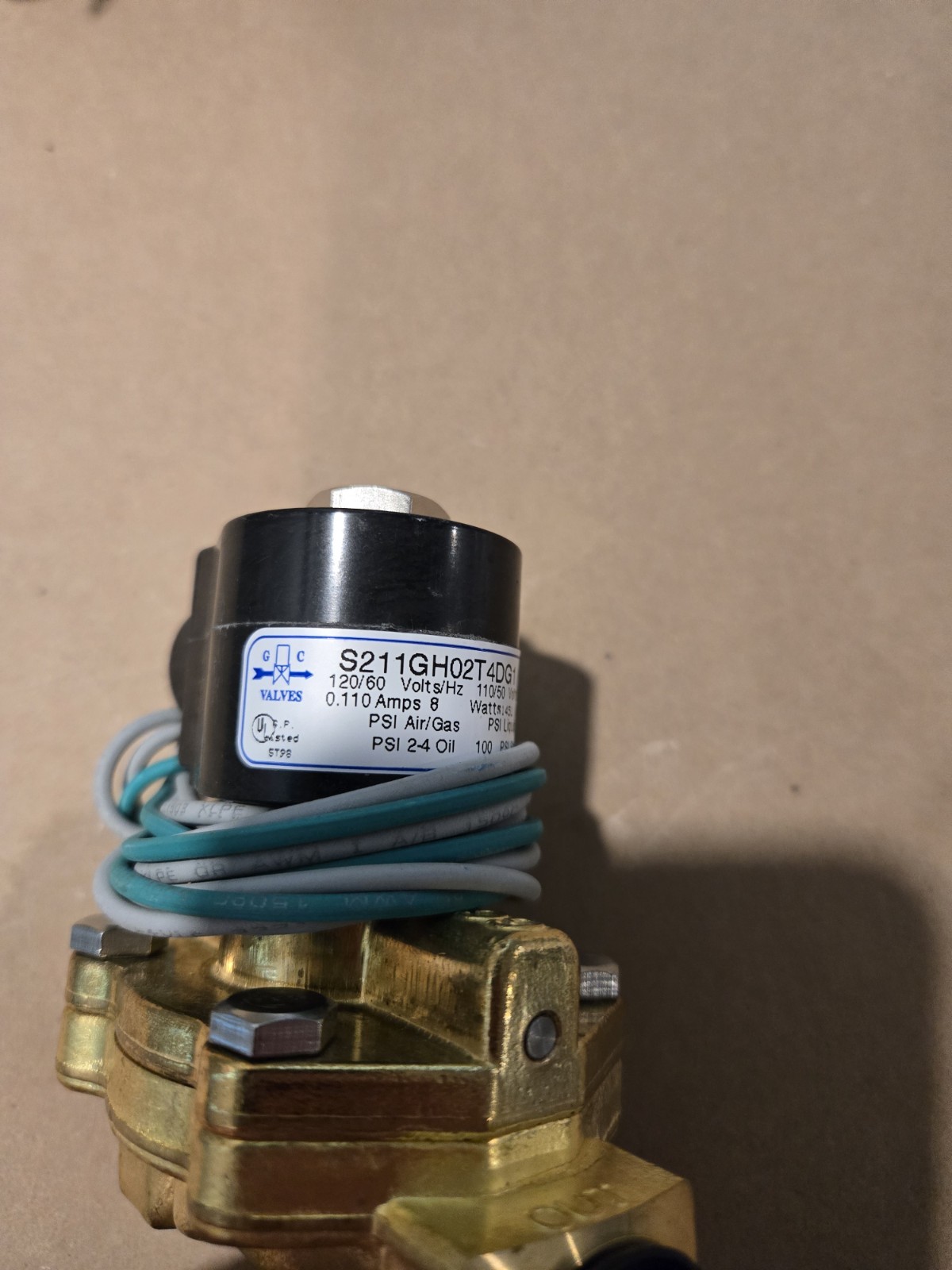 NOS GC Valves 2-Way,N.C. 1/2″ NPT 100PSI Steam Volts:110/50,120/60 S211GH02T4DG1