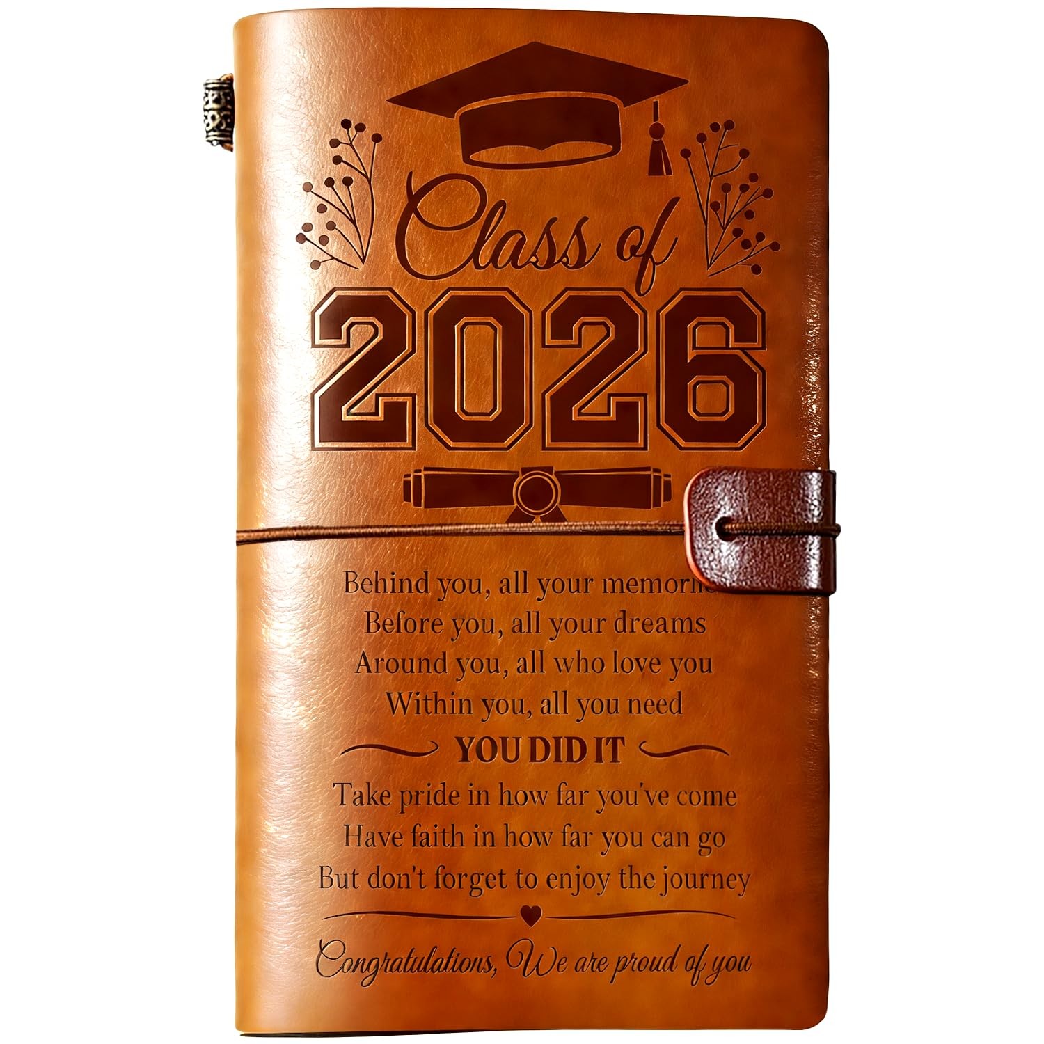 Class of 2026 Graduation Gifts Leather Journal, 2026 Graduation Gift for Her Him